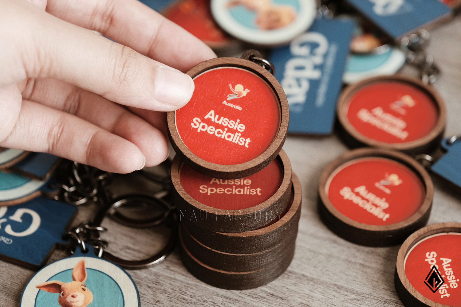 móc khóa gỗ