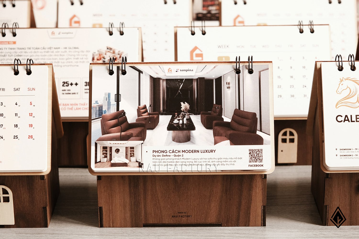 lịch gỗ walnut