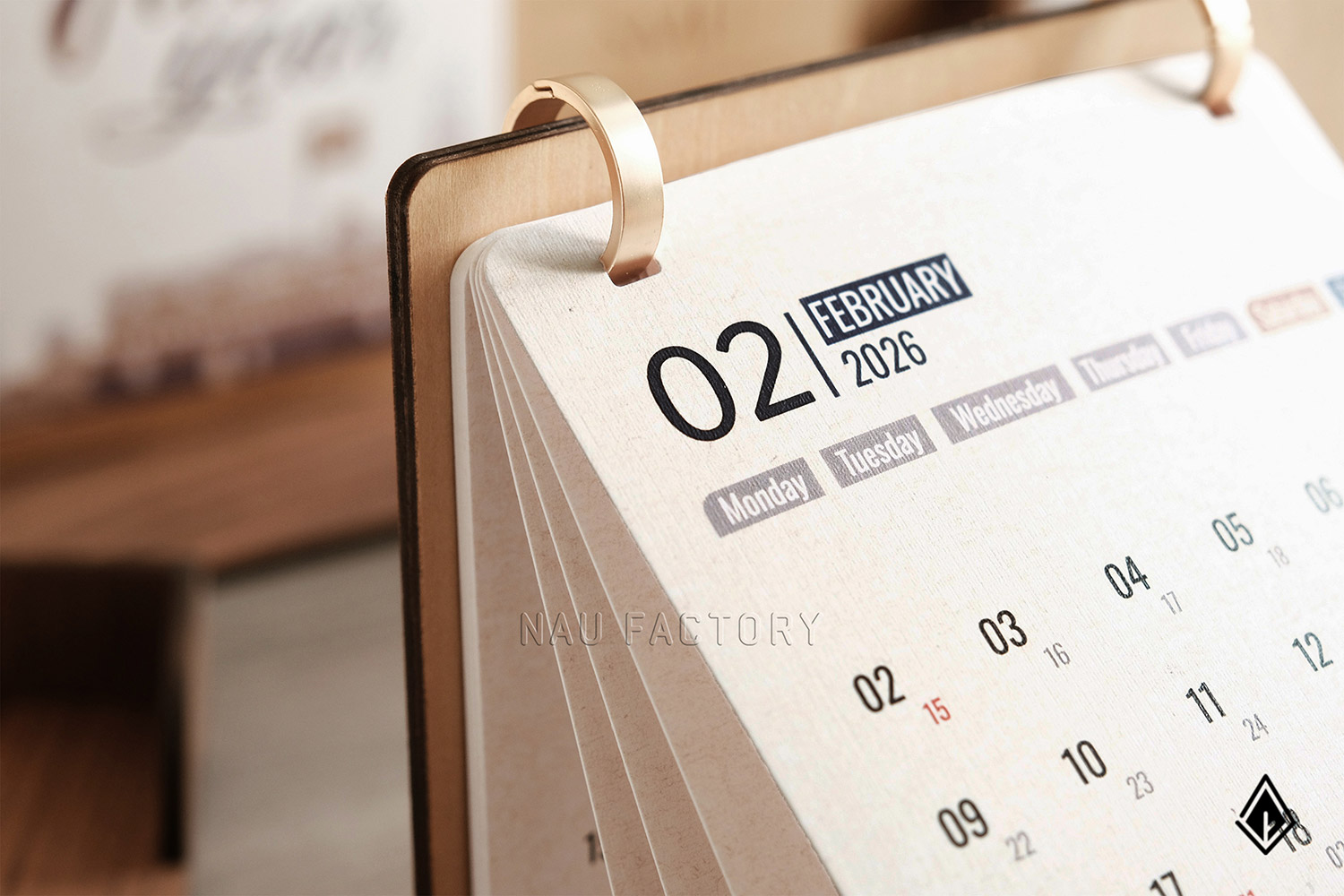 lịch gỗ để bàn