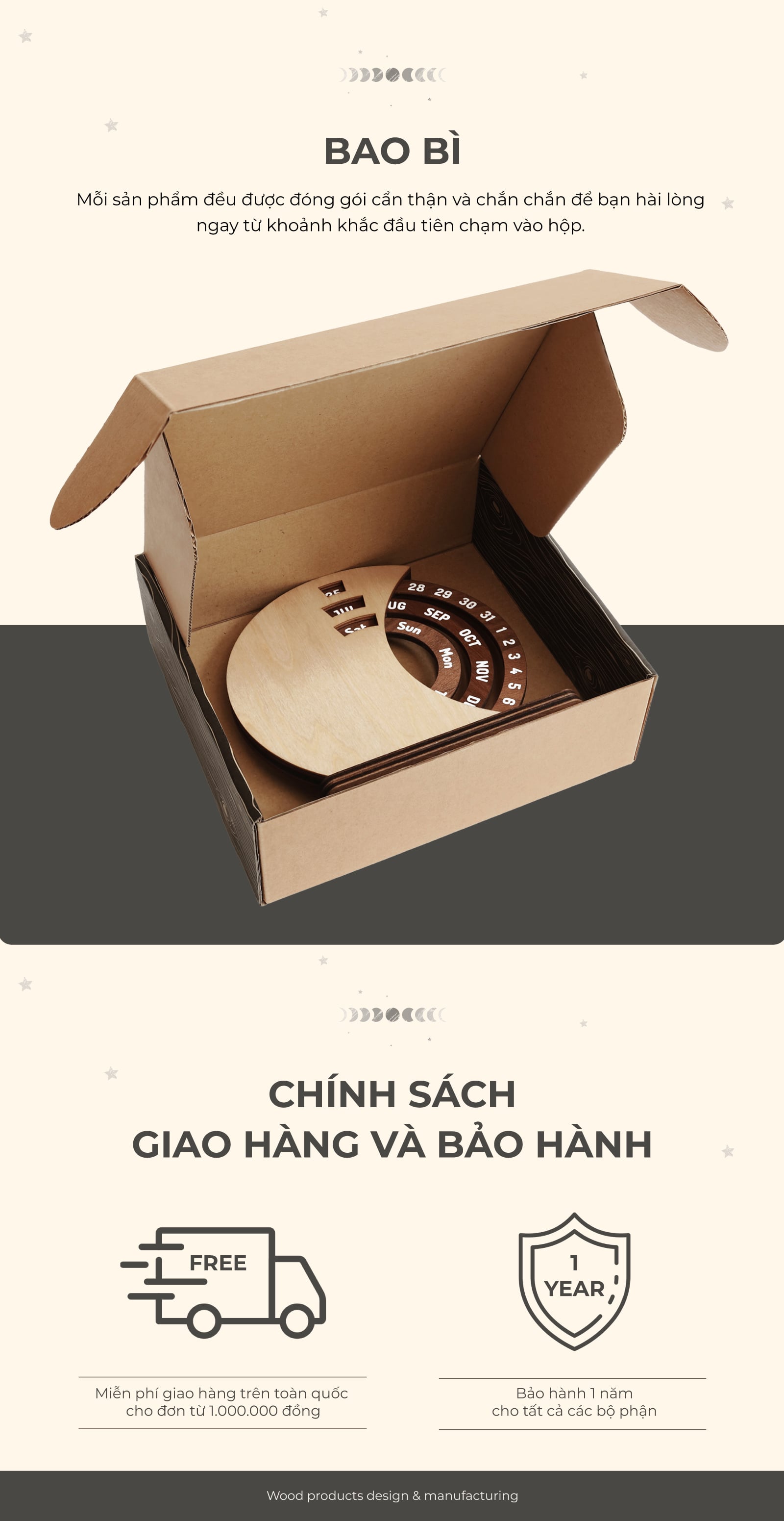 lịch gỗ mặt trăng