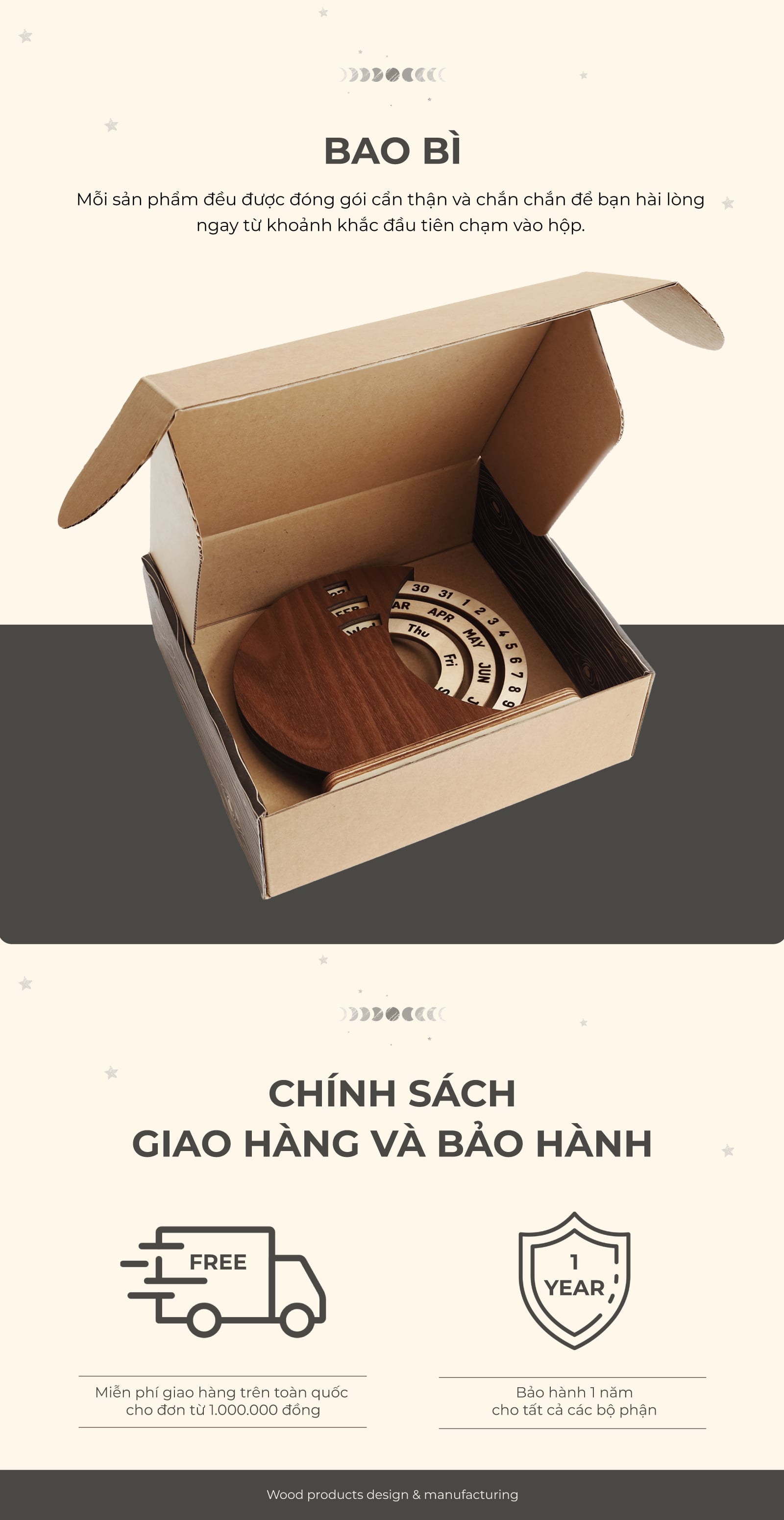 lịch gỗ mặt trăng