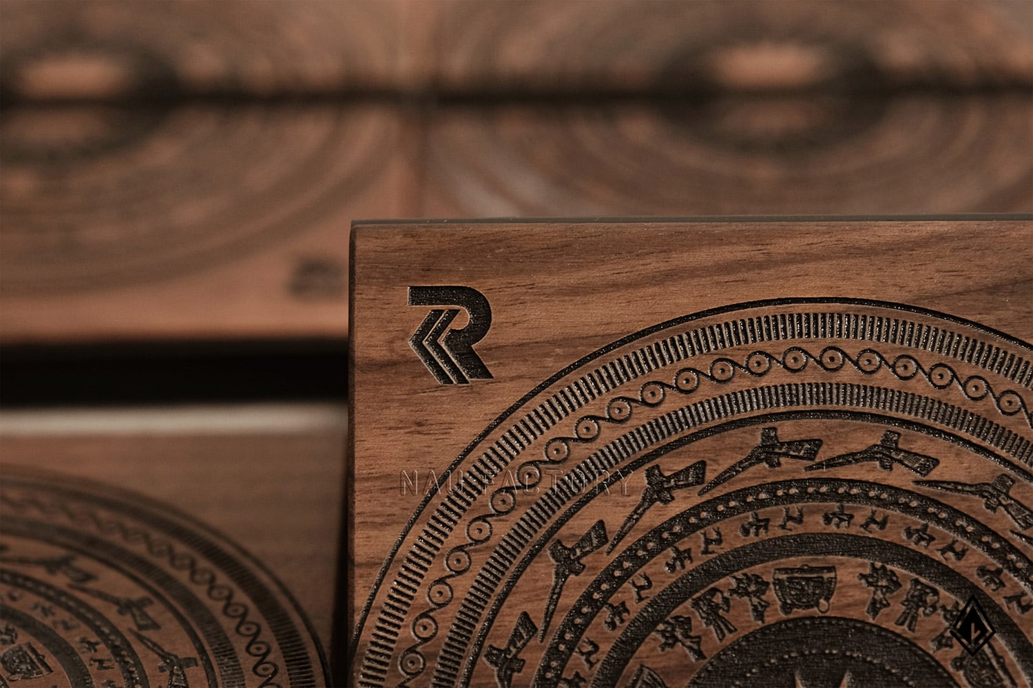 set sổ, bút và hộp namecard gỗ