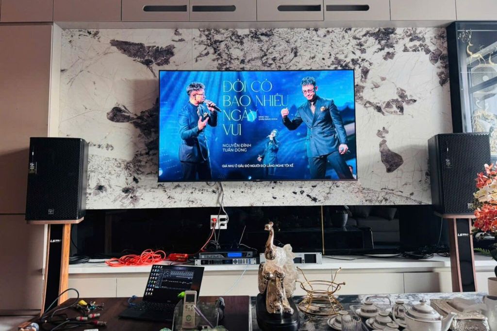 Lắp đặt dàn karaoke gia đình tại nhà anh Tuấn ở Thái Nguyên