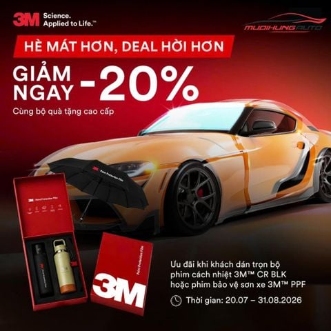 Chương Trình Khuyến Mãi Dán Phim Cách Nhiệt 3M & PPF 3M Chính Hãng
