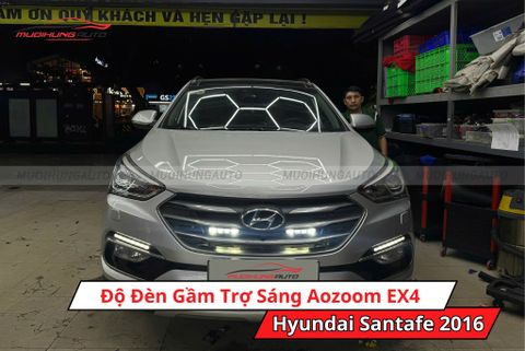 Độ Đèn Gầm Trợ Sáng Aozoom EX4 Cho Xe Hyundai Santafe 2016