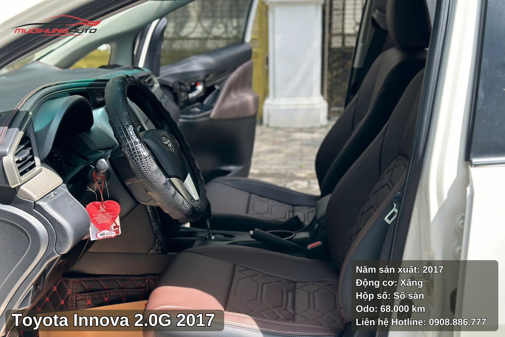 Toyota Innova 2.0G 2017 nổi bật với bộ ghế nỉ cao cấp