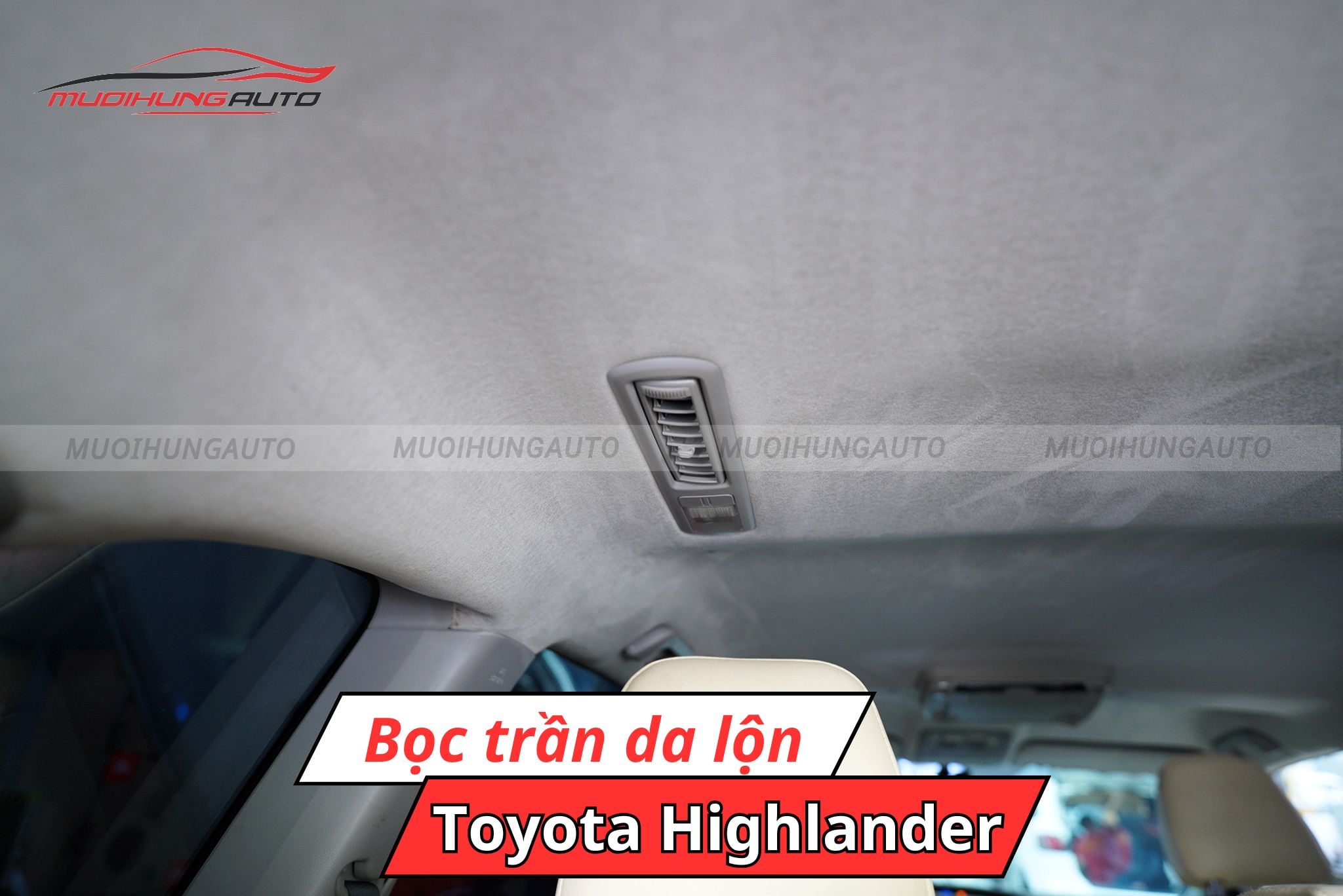 Bọc da lộn trần xe Toyota Highlander