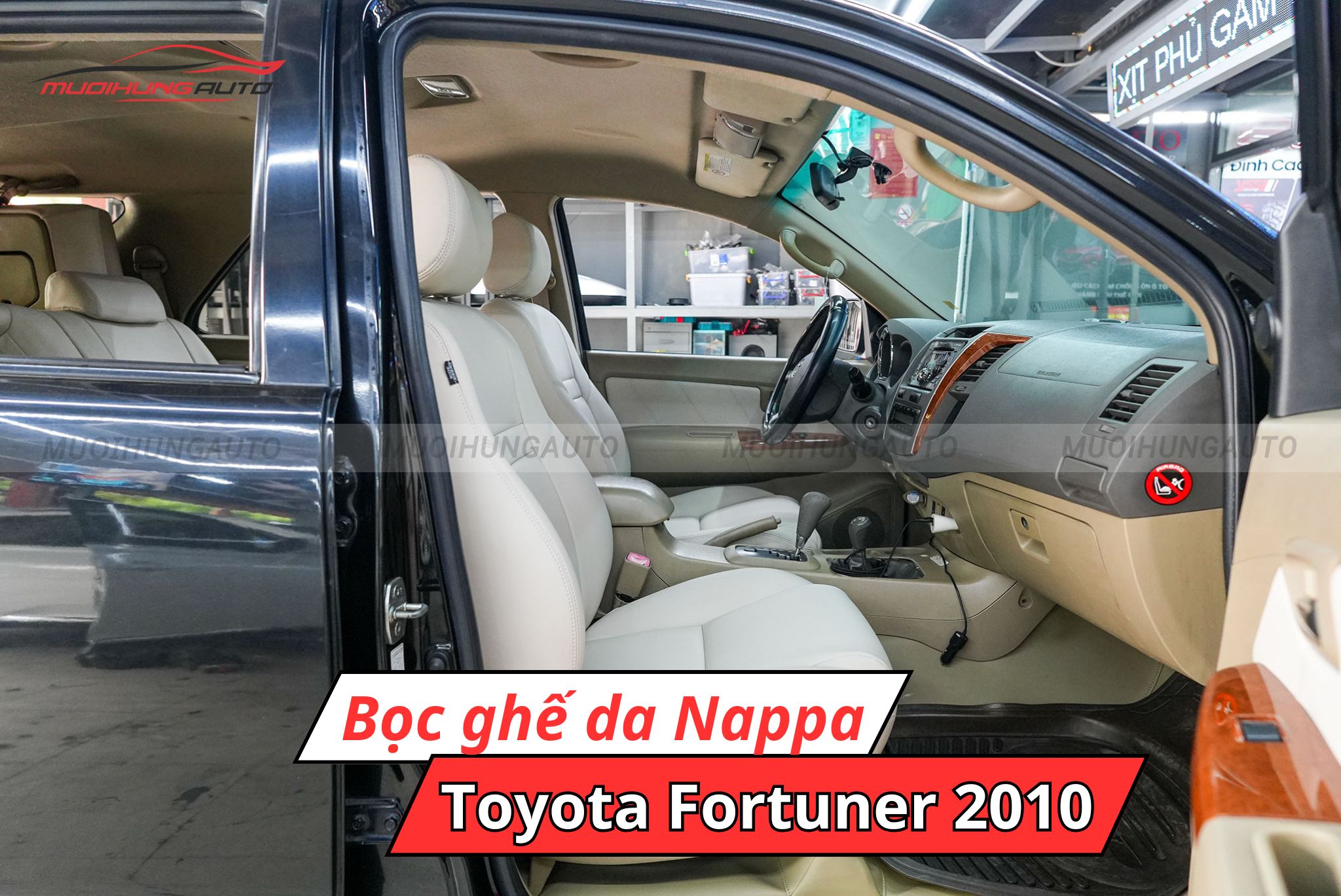 Bọc ghế da Nappa cho ô tô Toyota Fortuner 2010