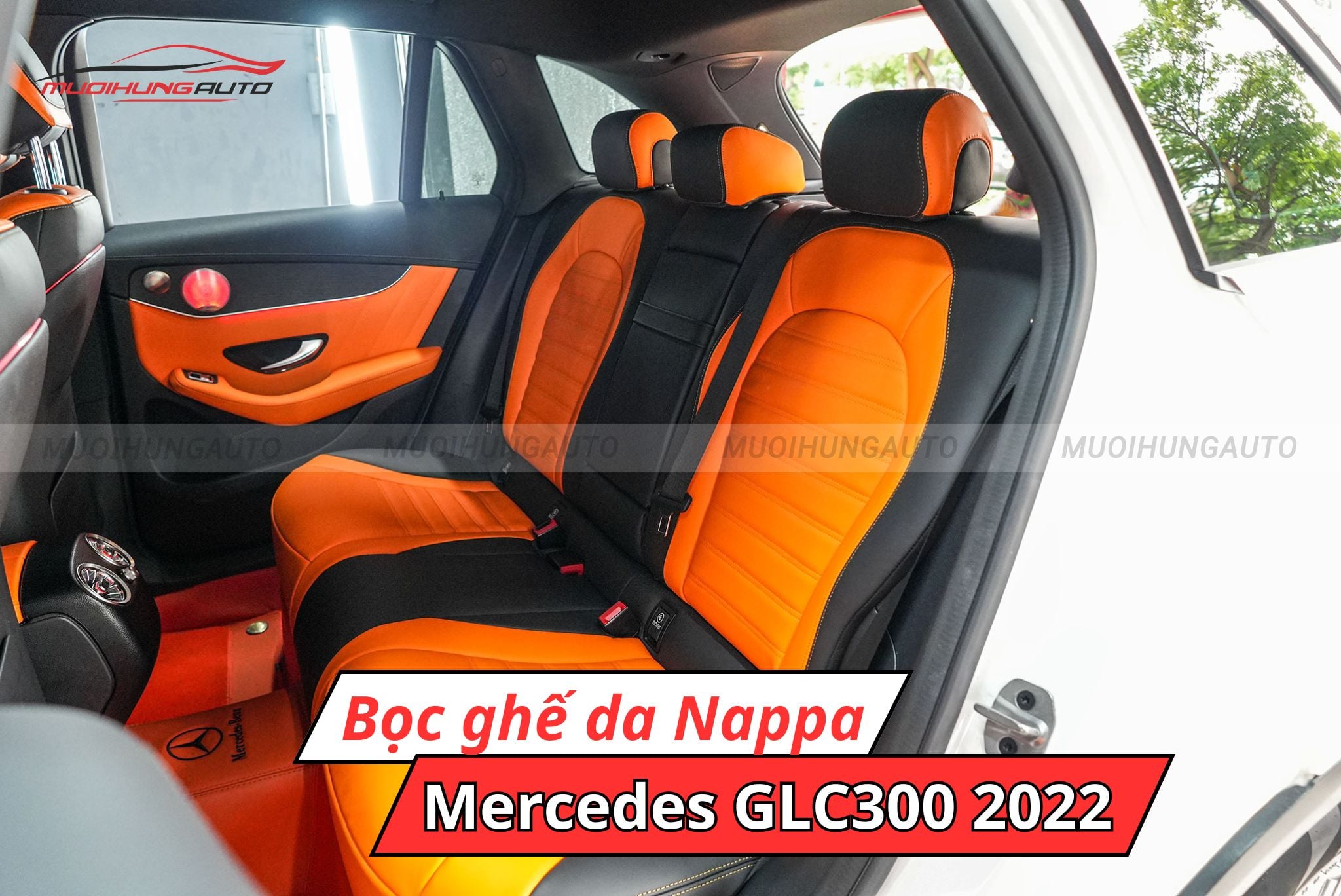 Bọc ghế da Nappa cho xe Mercedes GLC300 2022