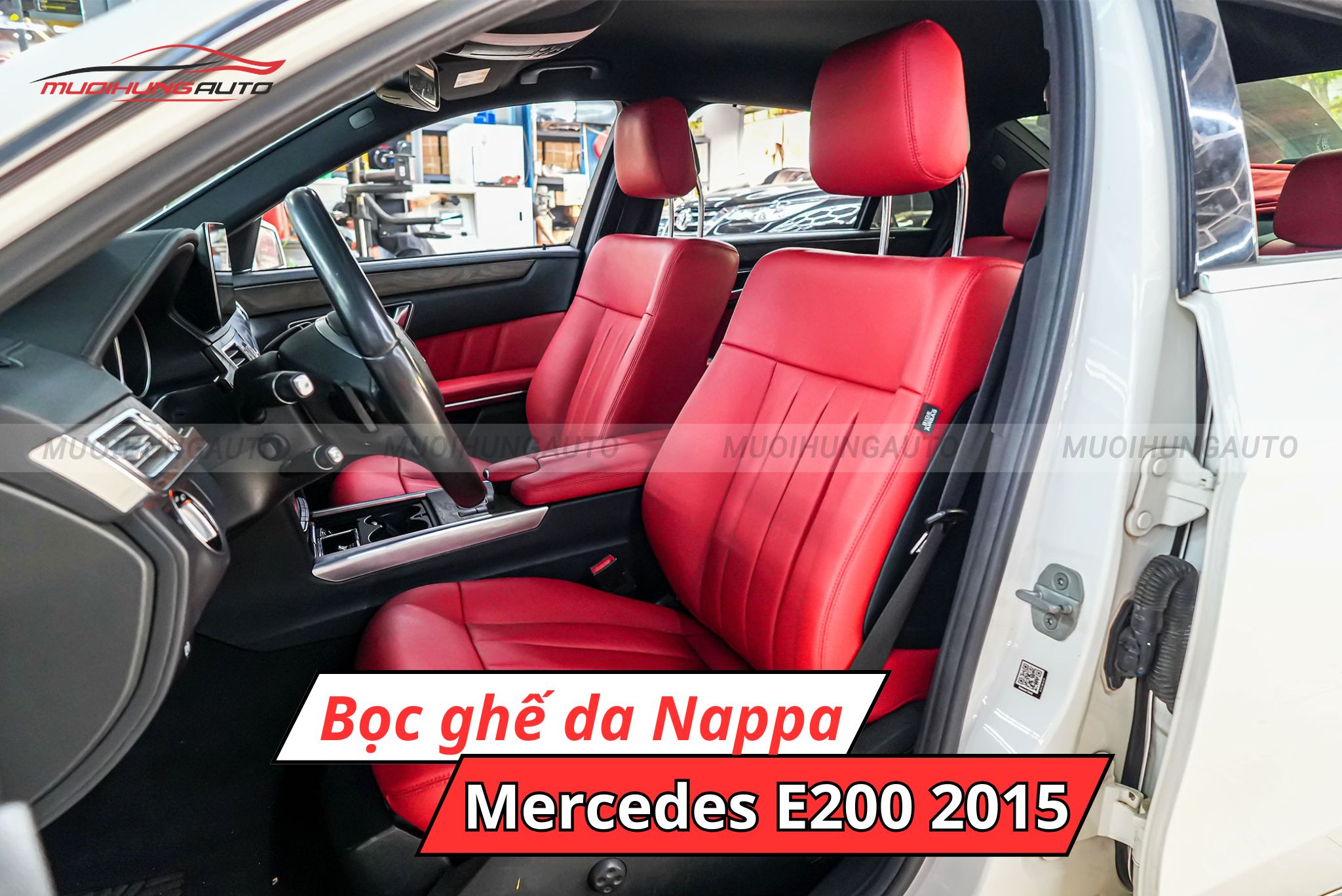 Bọc ghế da Nappa Mercedes E200 2015
