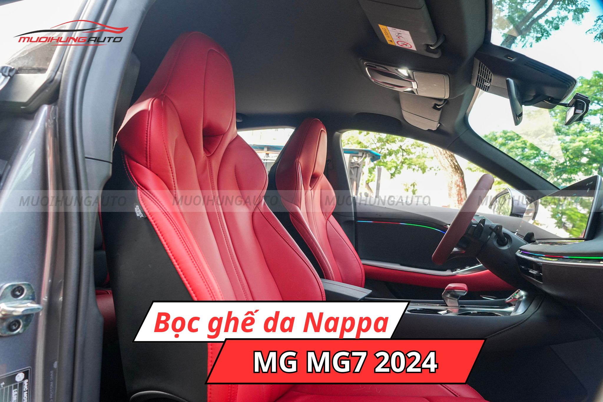 Bọc ghế da Nappa ô tô MG MG7 2024