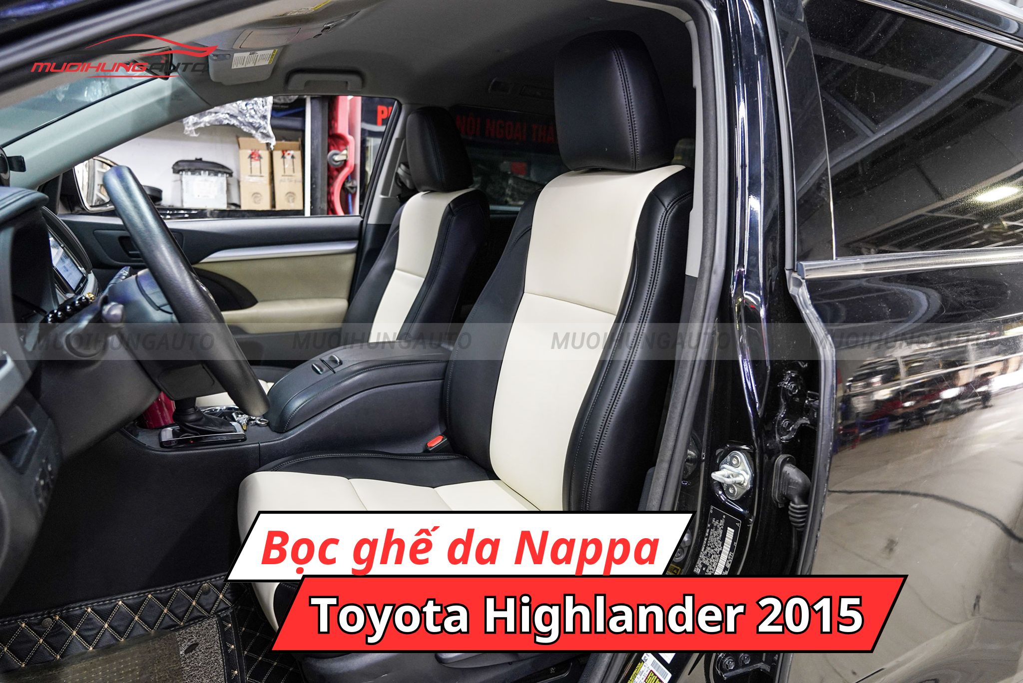 Bọc ghế da Nappa Toyota Highlander 2015