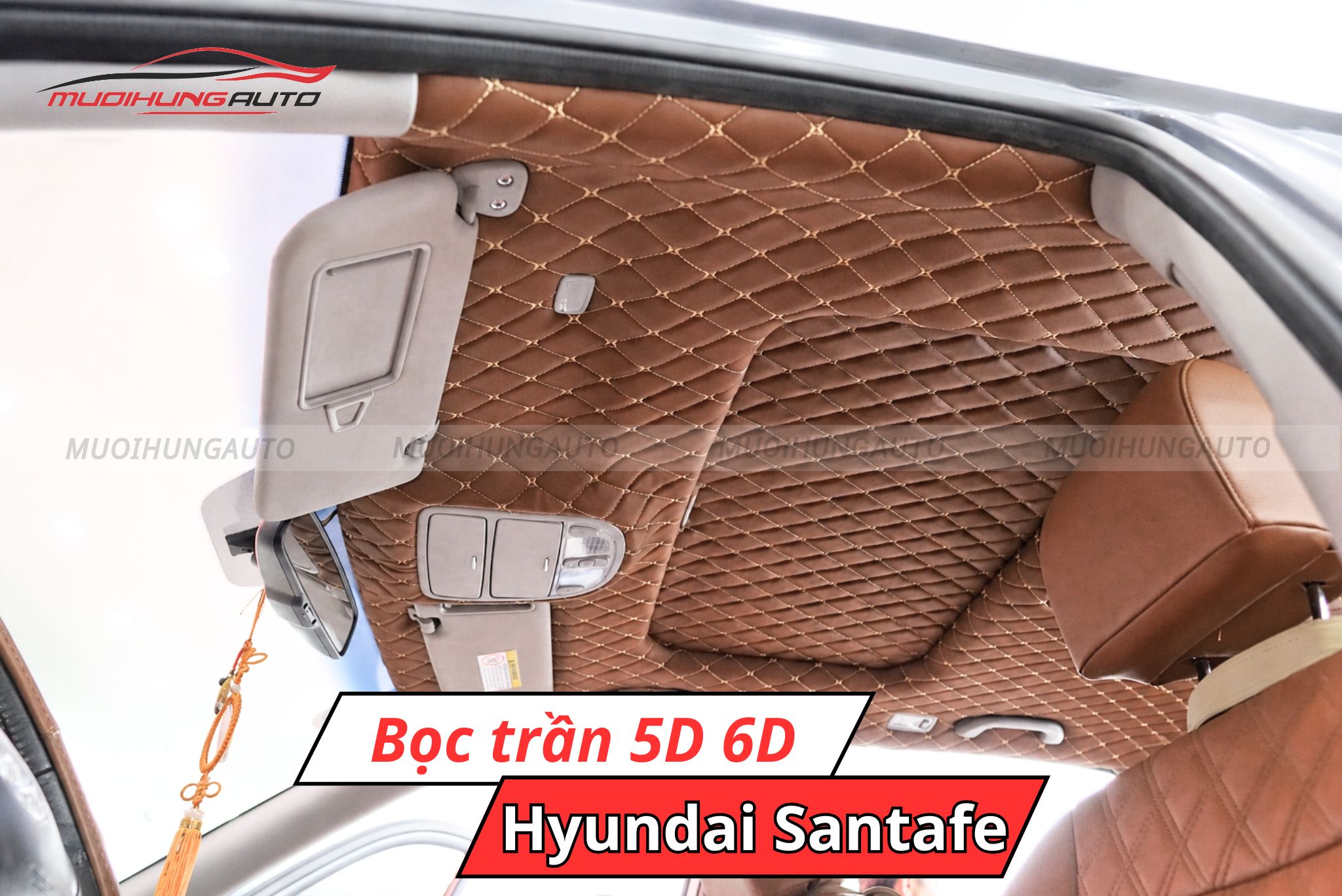 Bọc trần 5D 6D cho ô tô Hyundai Santafe