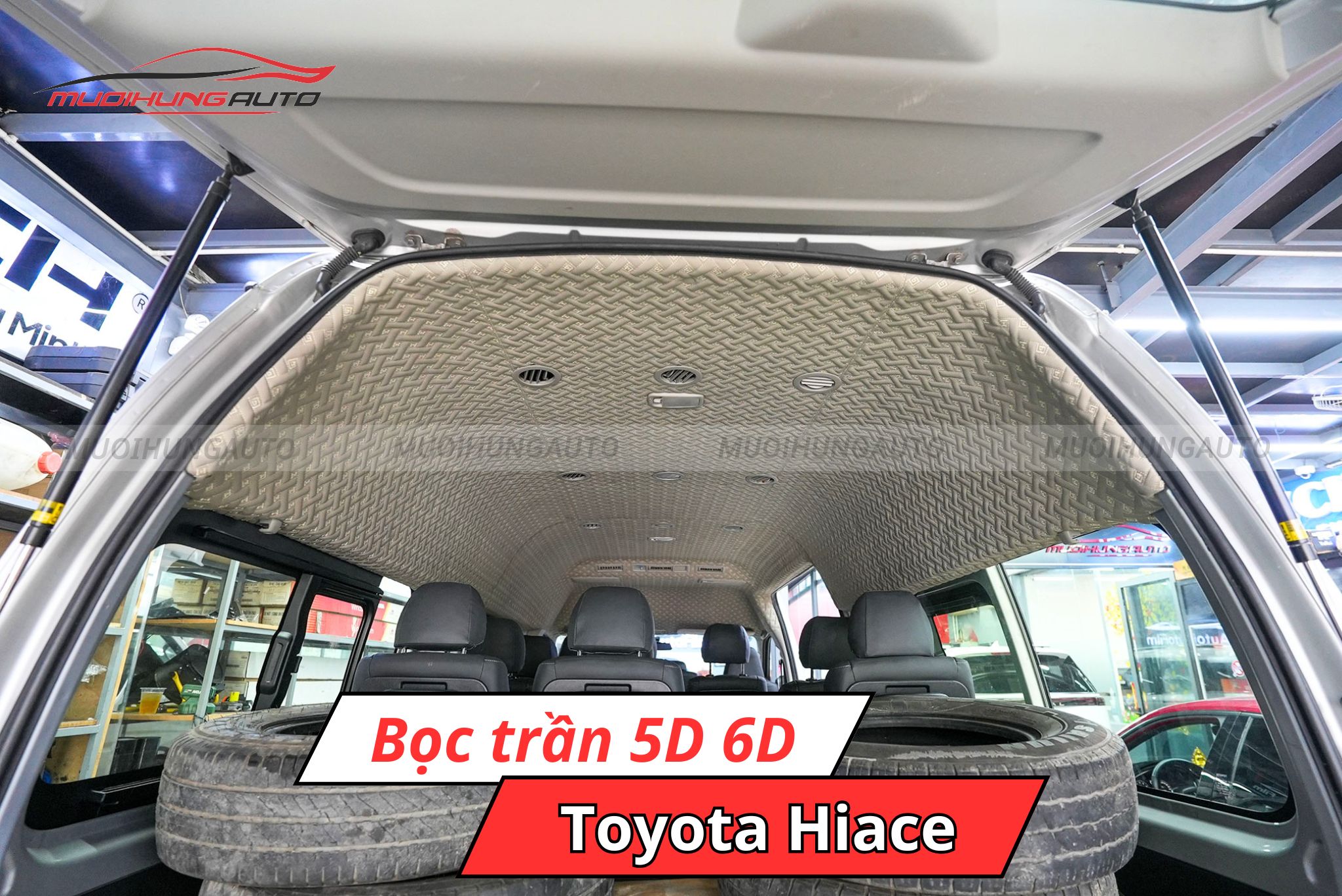 Bọc trần 5D 6D ô tô Toyota Hiace