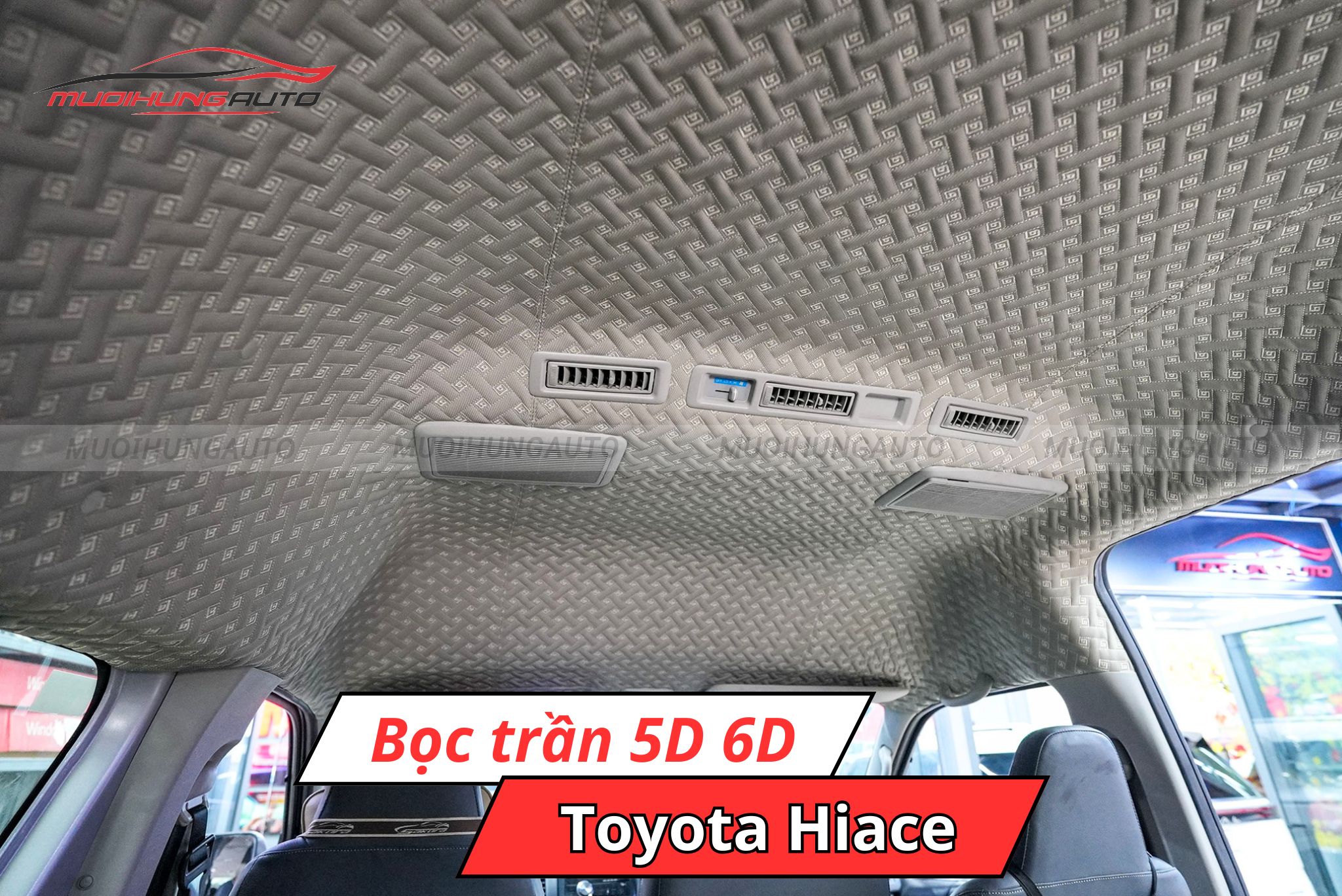 Bọc trần 5D 6D xe Toyota Hiace
