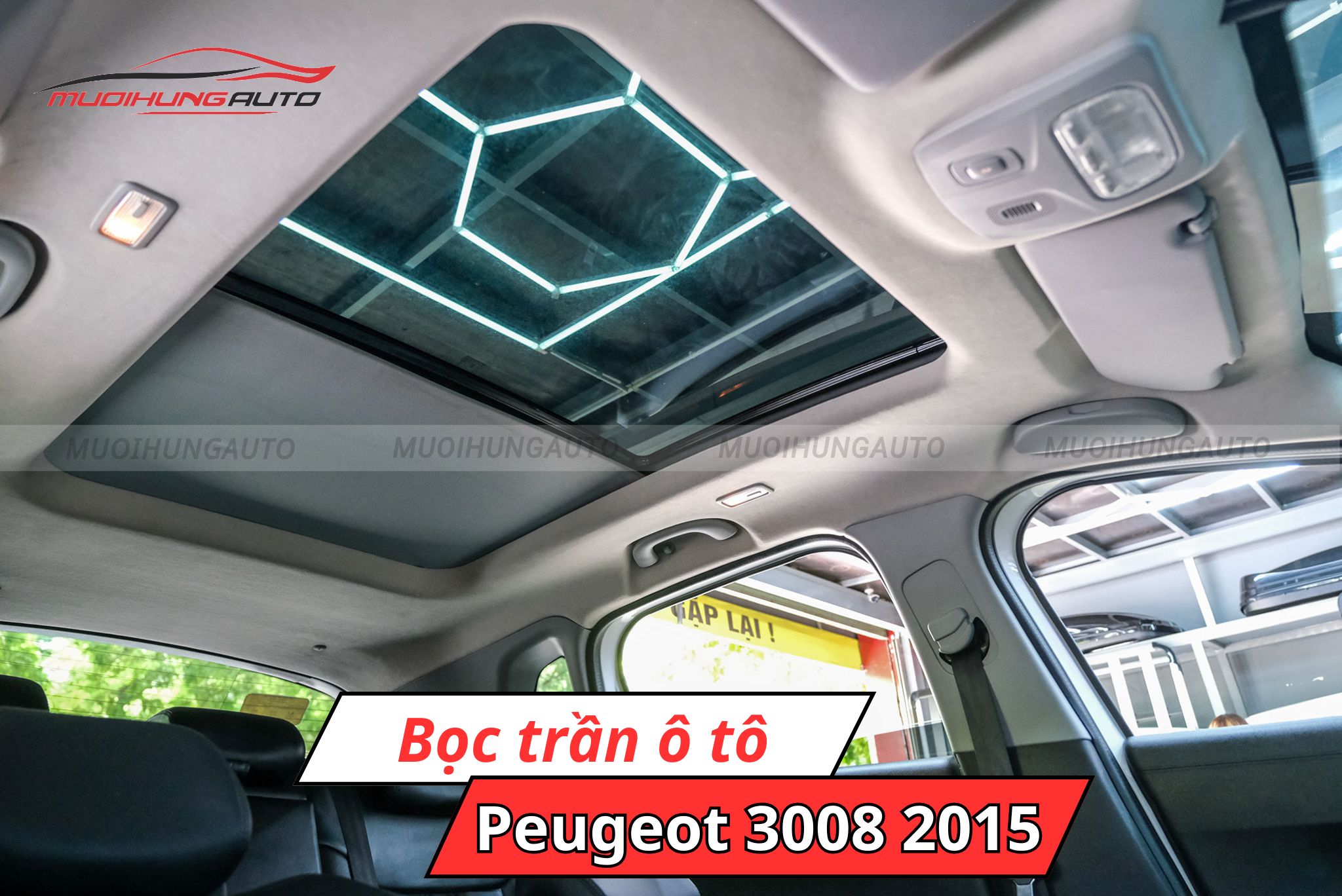 Bọc trần cho ô tô Peugeot 3008 2015