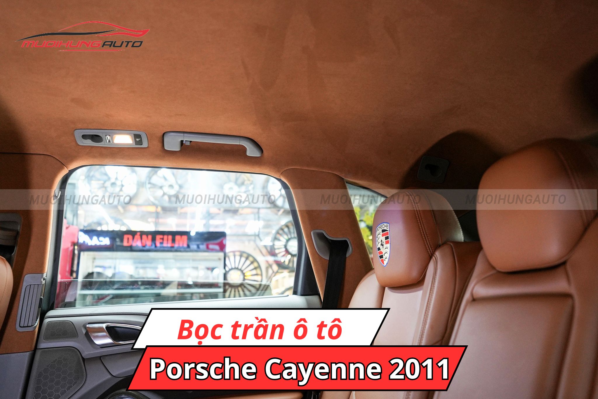 Bọc trần cho xe Porsche Cayenne 2011