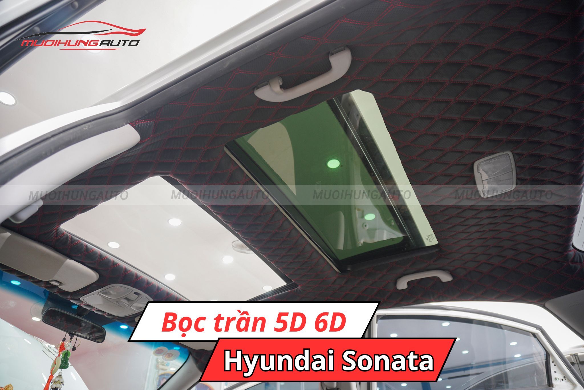 Bọc trần da 5D 6D Hyundai Sonata