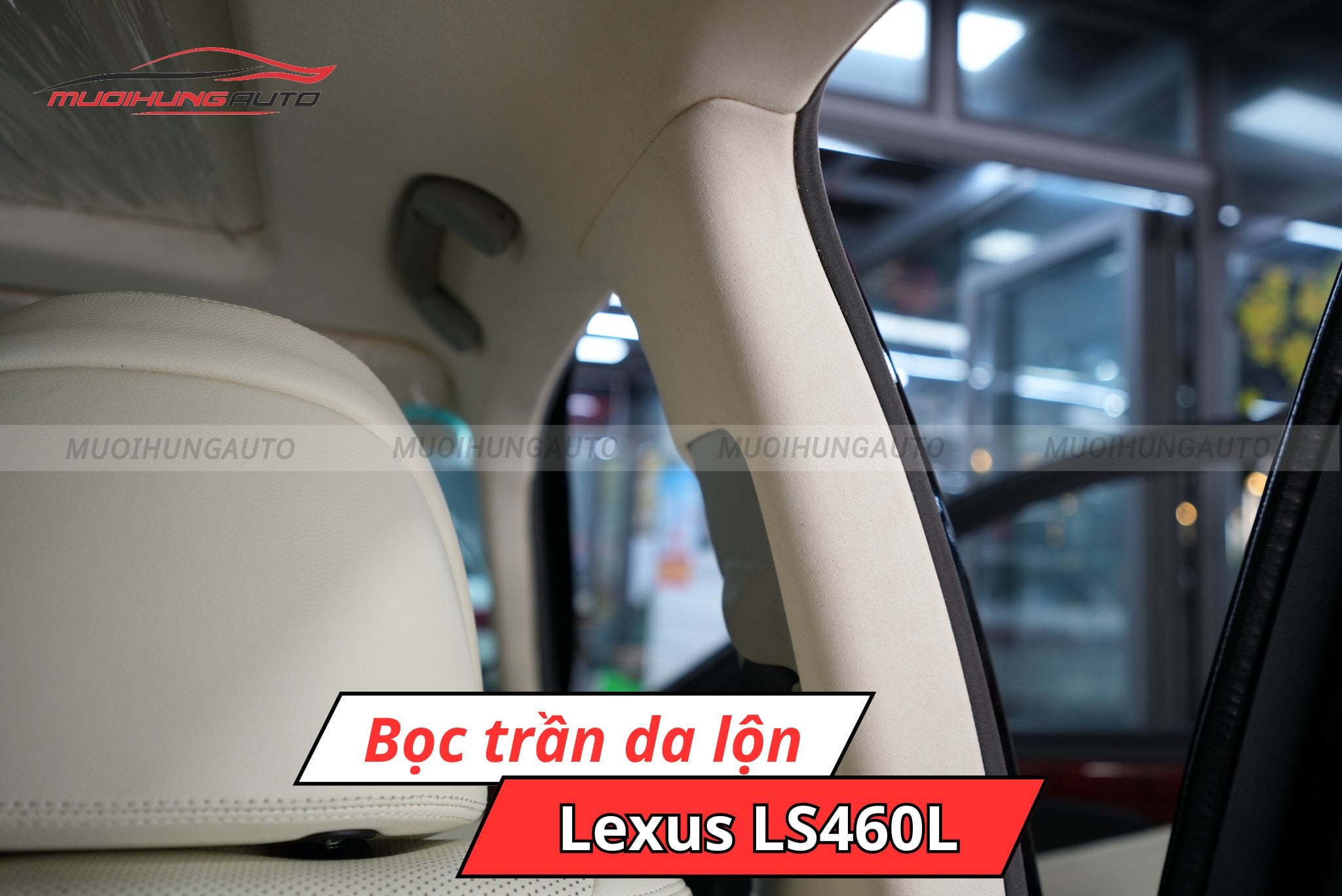 Bọc trần da lộn cho Lexus LS460L