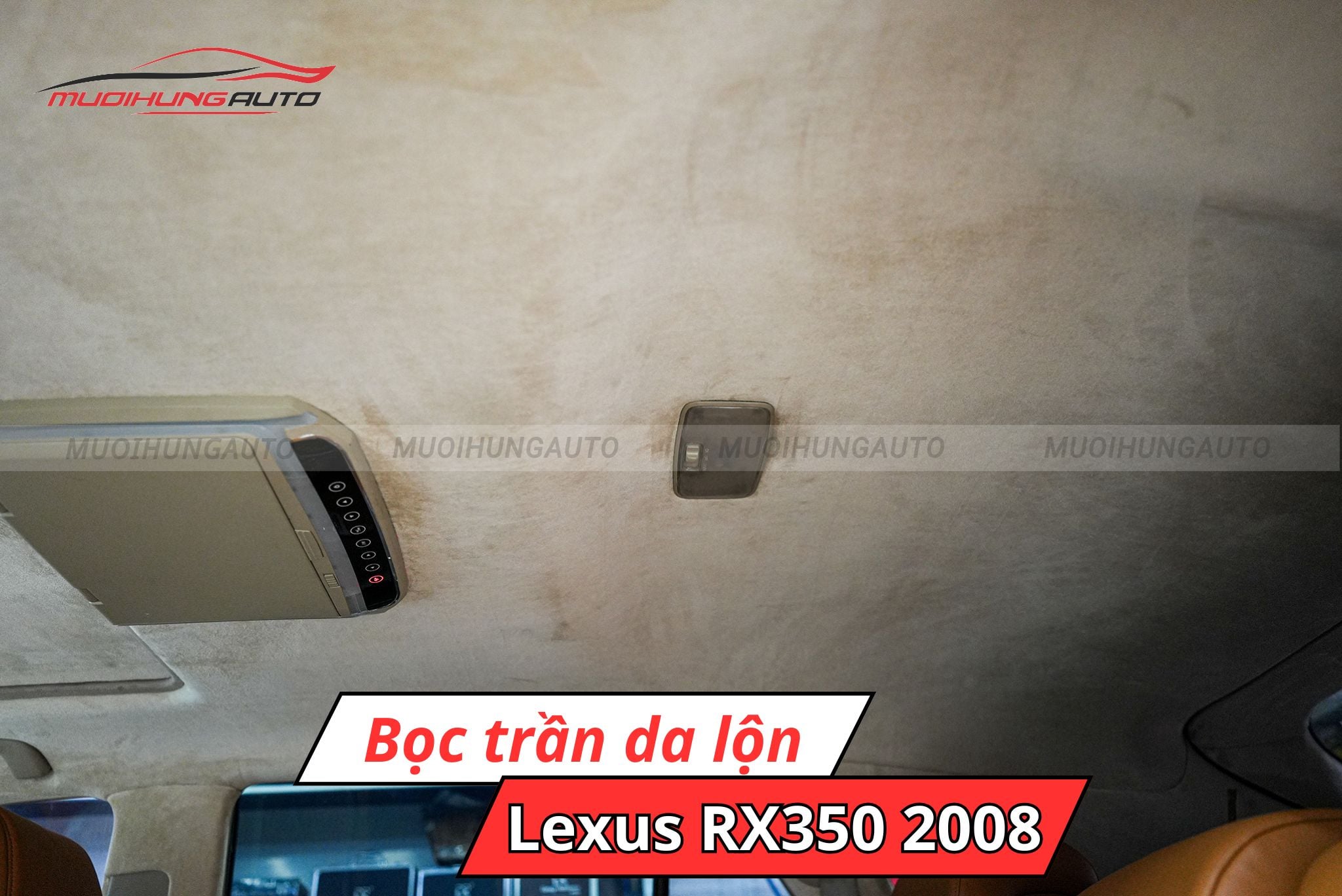 Bọc trần da lộn cho Lexus RX350 2008