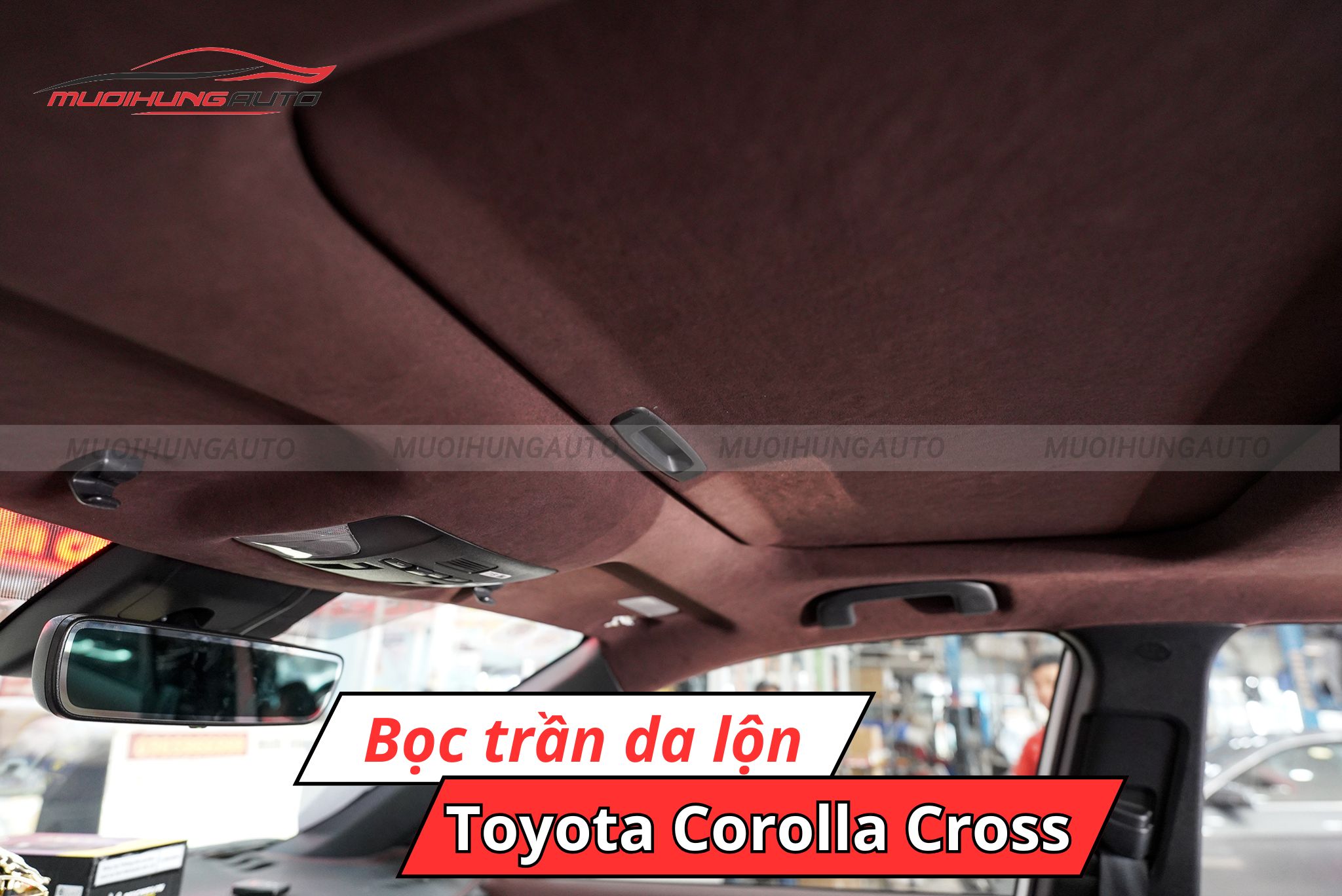 Bọc trần da lộn cho ô tô Toyota Corolla Cross