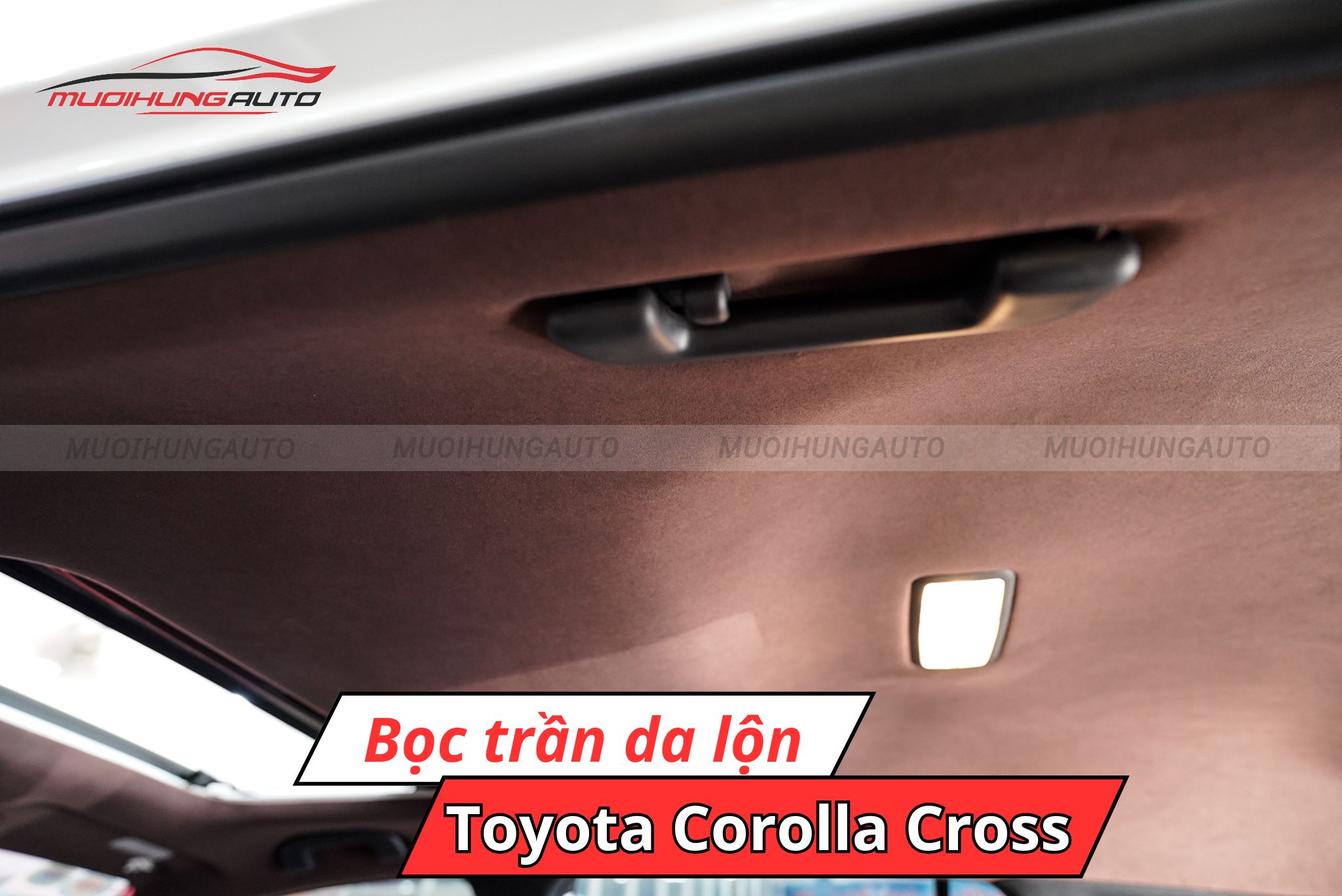 Bọc trần da lộn cho Toyota Corolla Cross