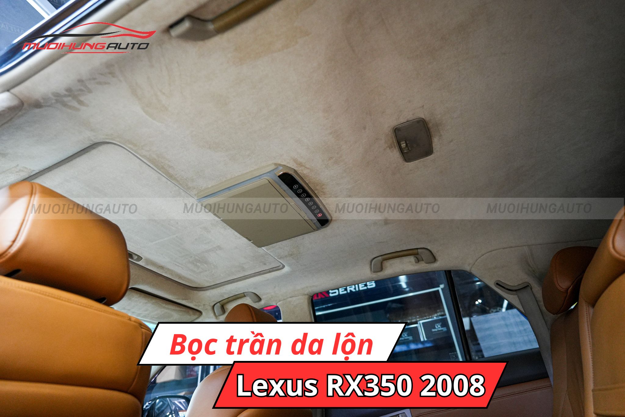 Bọc trần da lộn Lexus RX350 2008