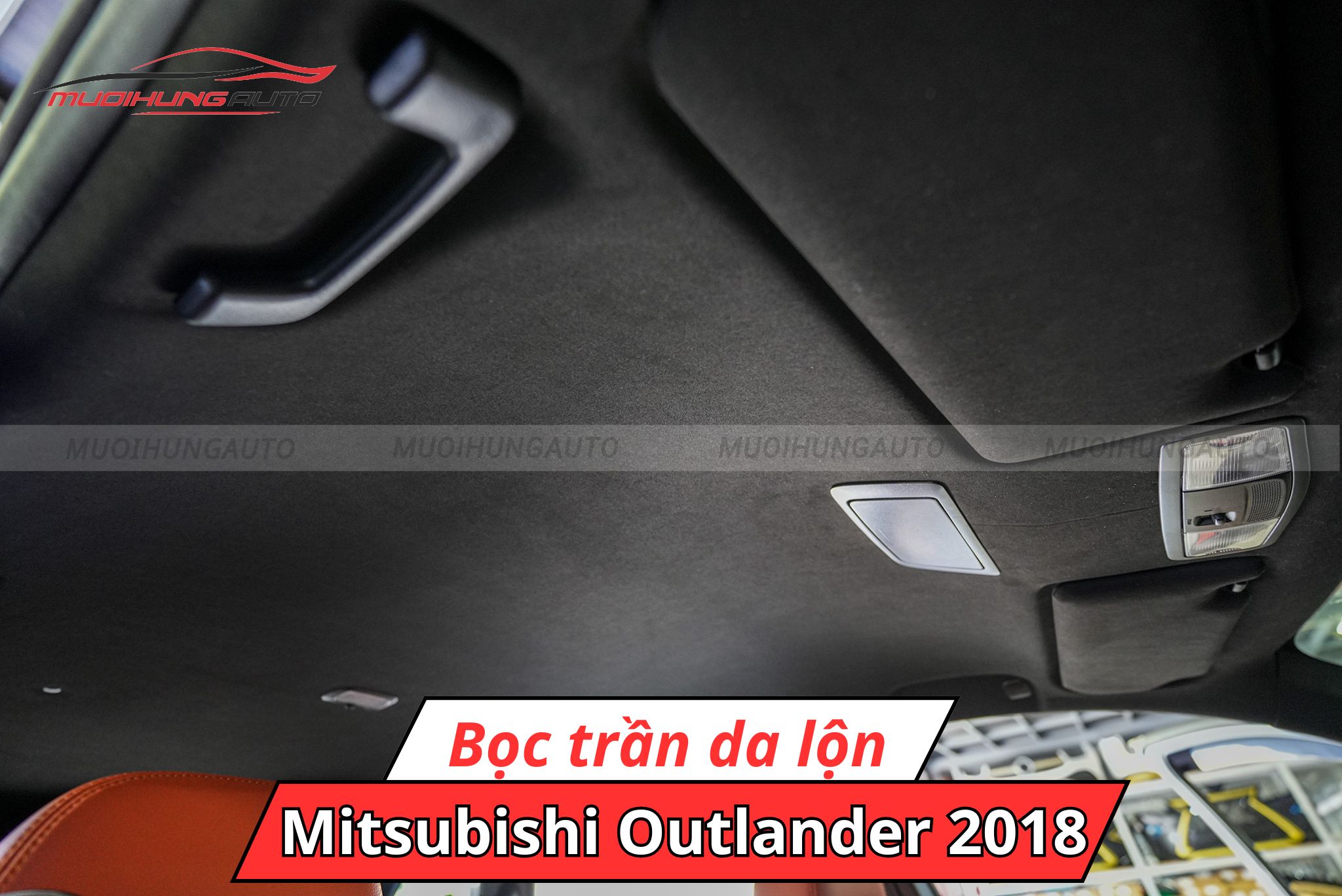 Bọc trần da lộn Mitsubishi Outlander 2018