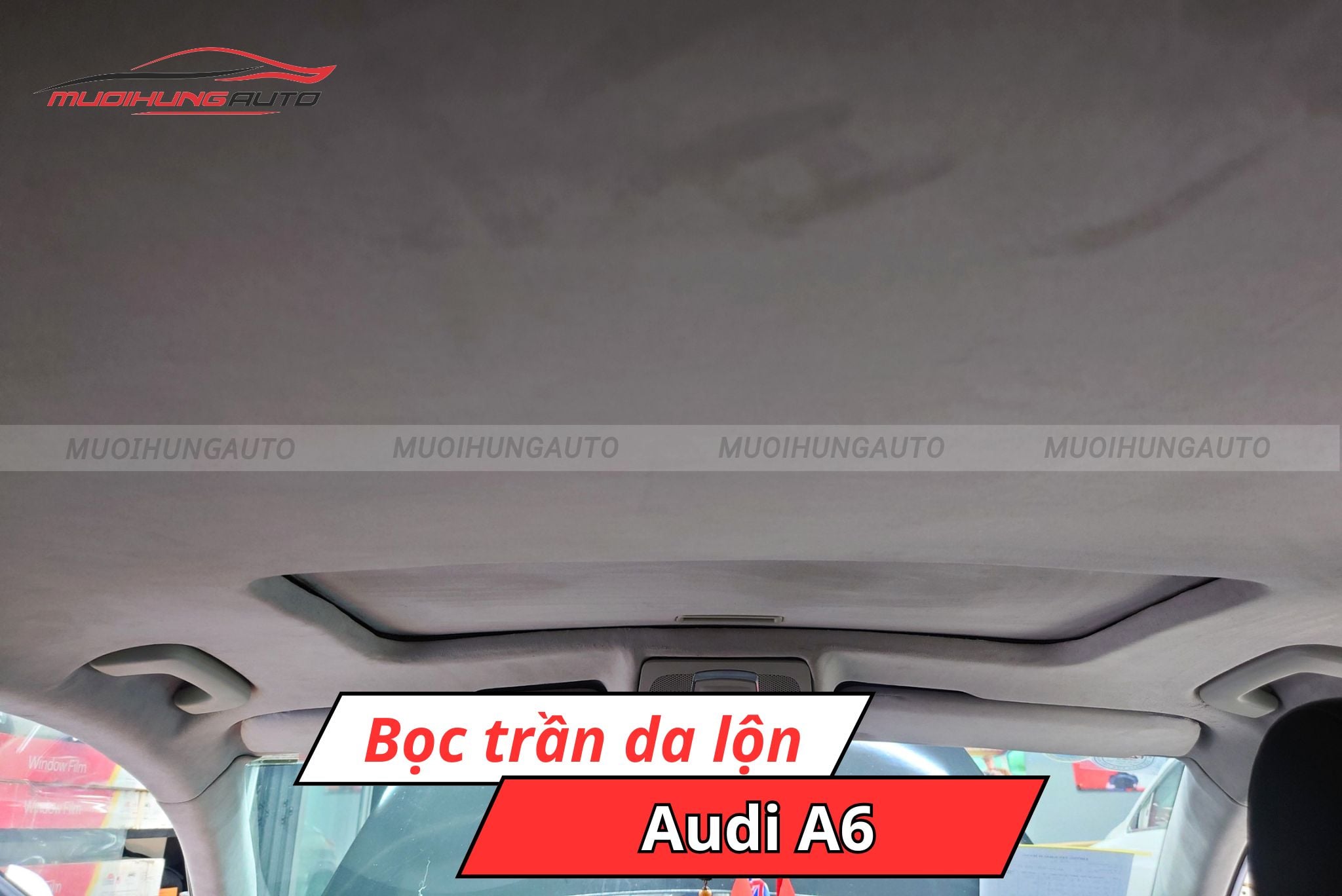 Bọc trần da lộn ô tô Audi A6