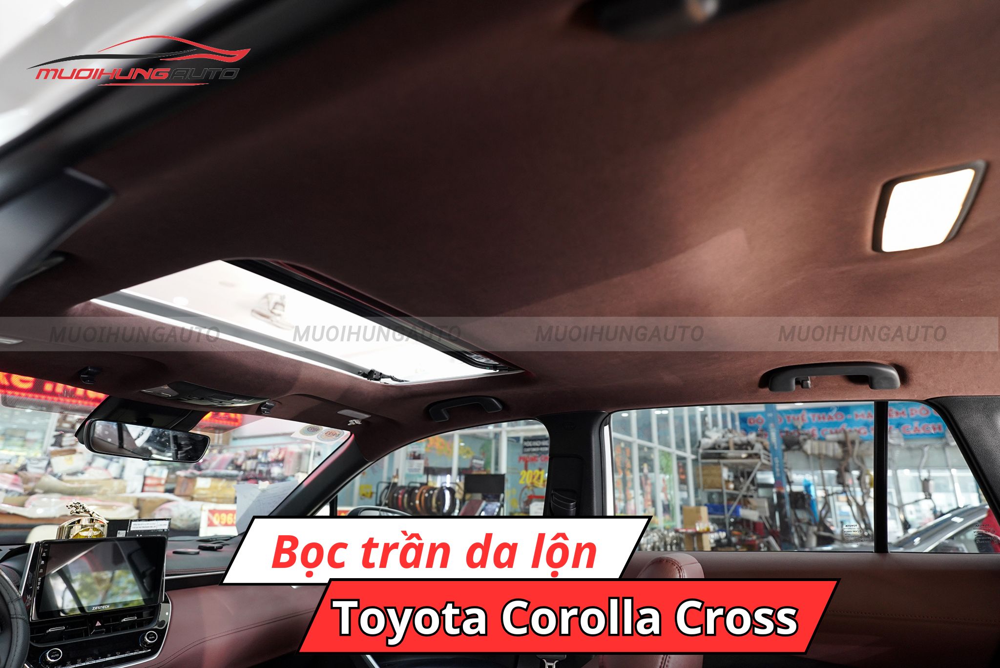 Bọc trần da lộn ô tô Toyota Corolla Cross