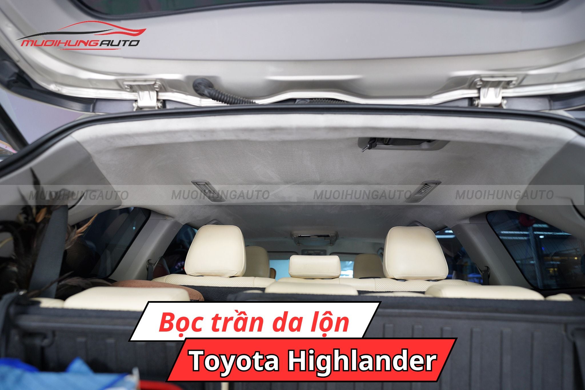 Bọc trần da lộn ô tô Toyota Highlander