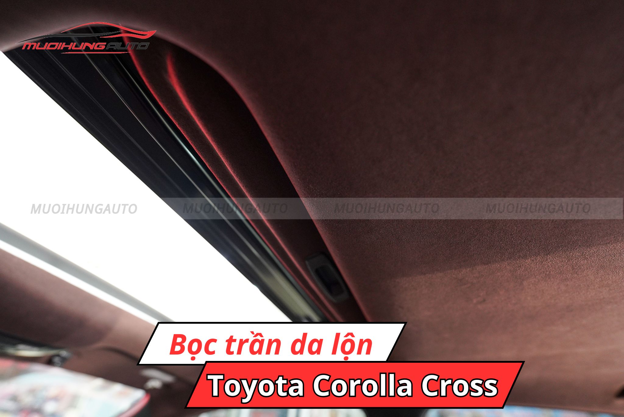 Bọc trần da lộn xe Toyota Corolla Cross