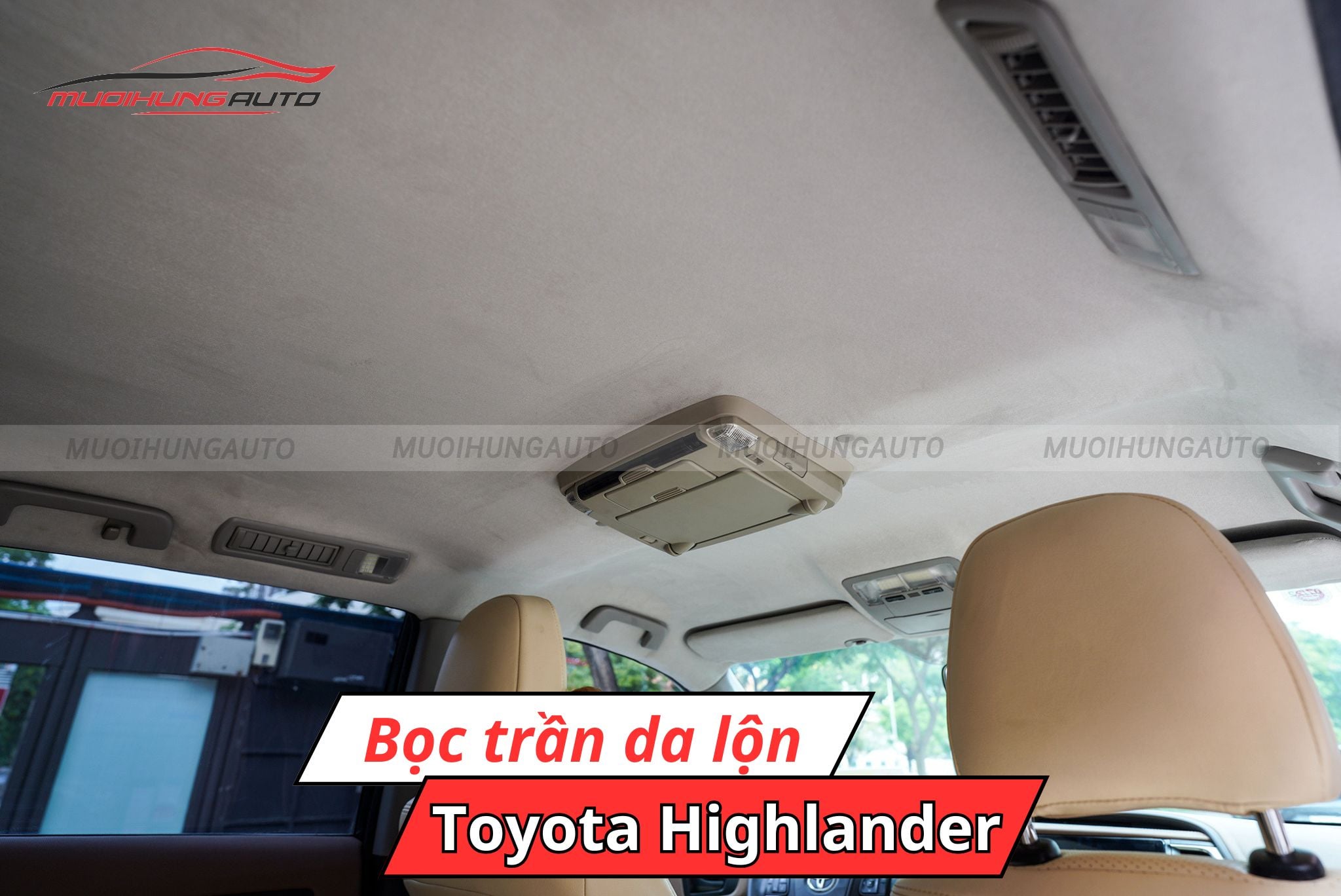 Bọc trần ô tô da lộn Toyota Highlander