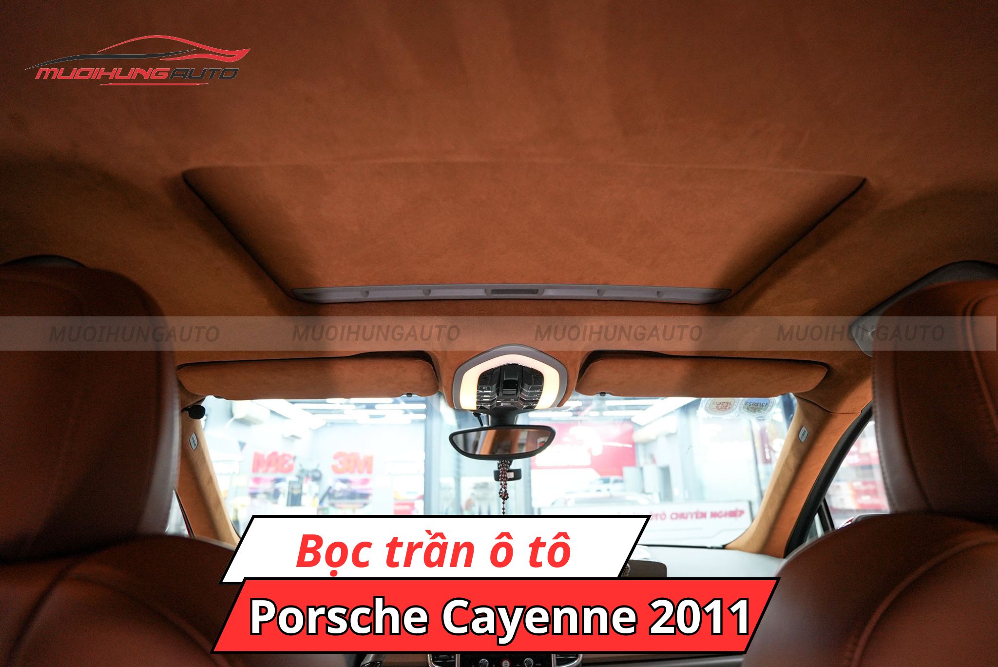 Bọc trần ô tô Porsche Cayenne 2011