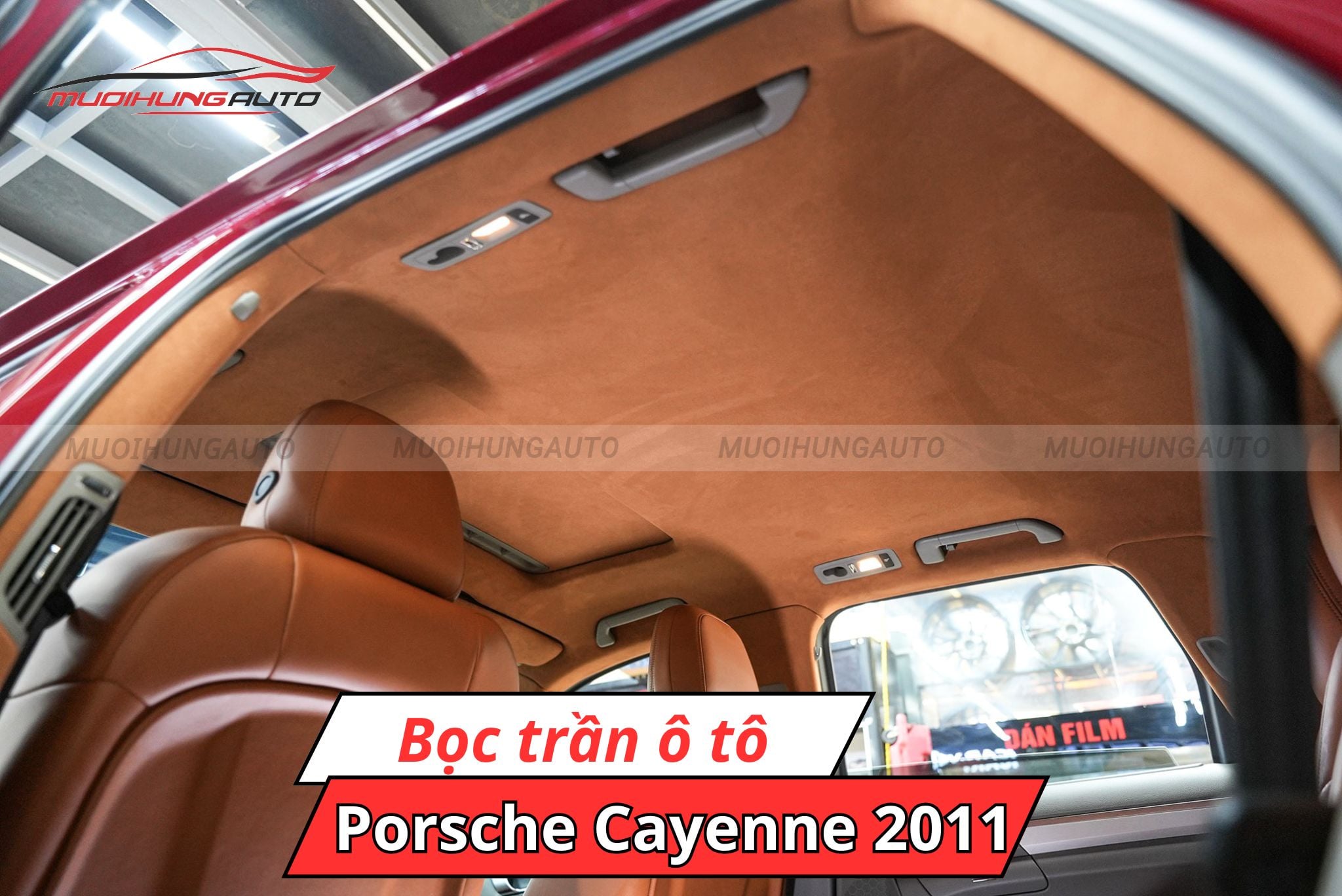Bọc trần Porsche Cayenne 2011