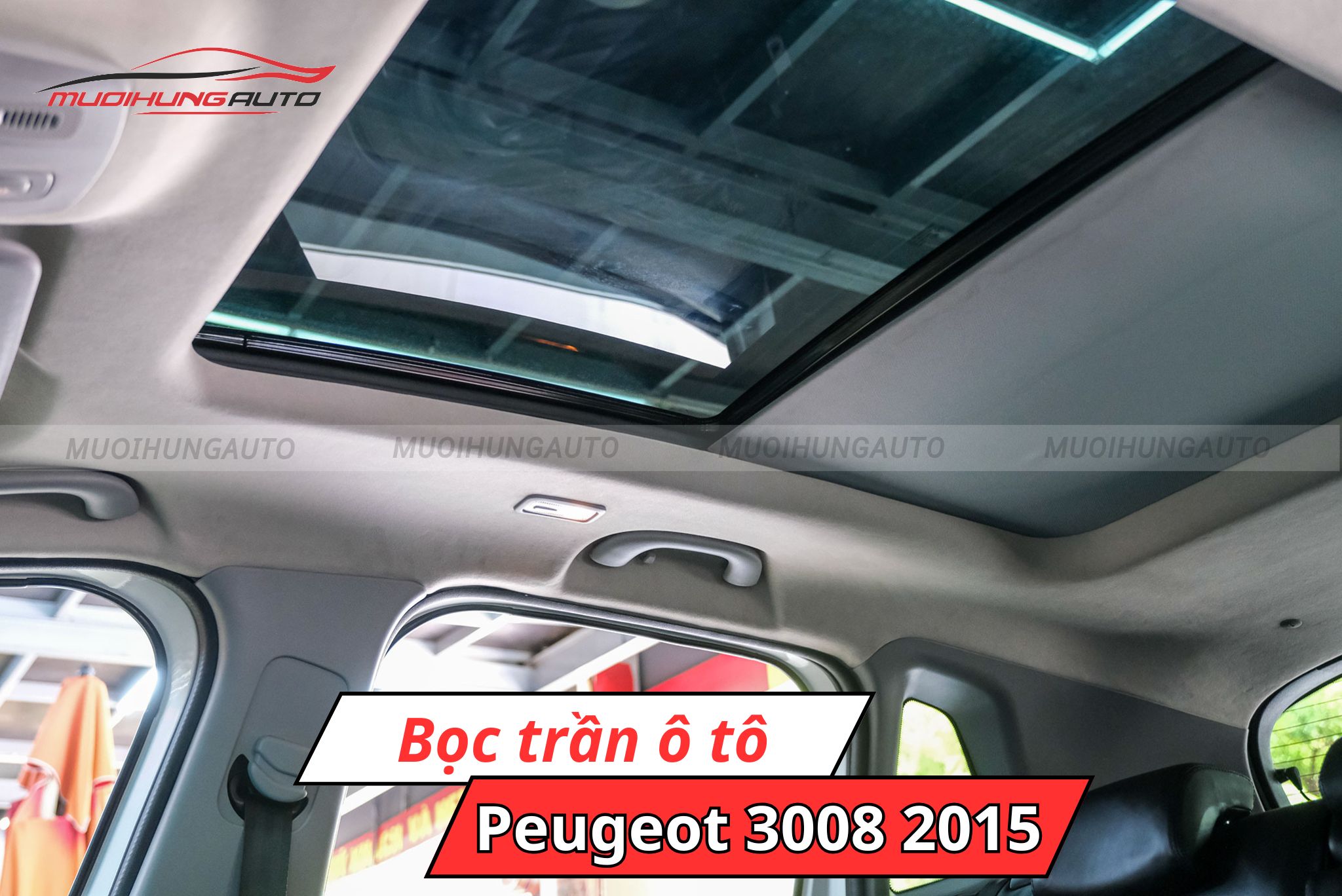 Bọc trần xe hơi Peugeot 3008 2015