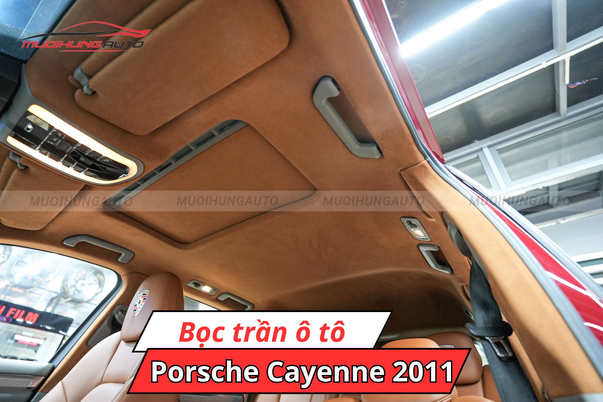 Bọc trần xe ô tô Porsche Cayenne 2011