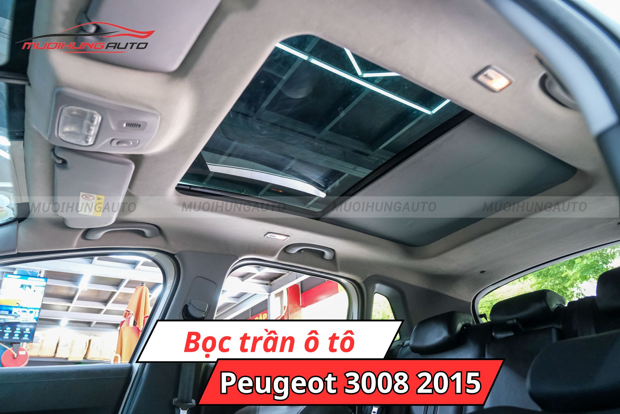 Bọc trần xe Peugeot 3008 2015