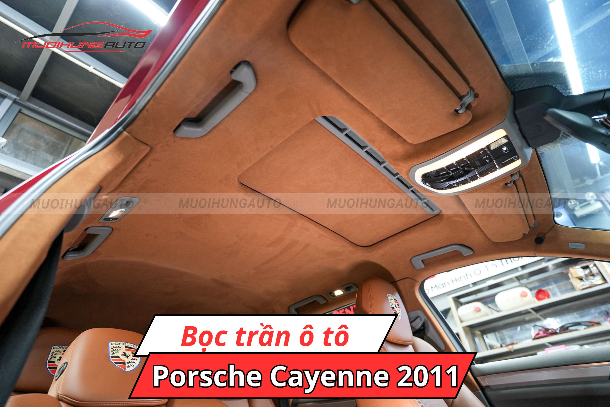 Bọc trần xe Porsche Cayenne 2011