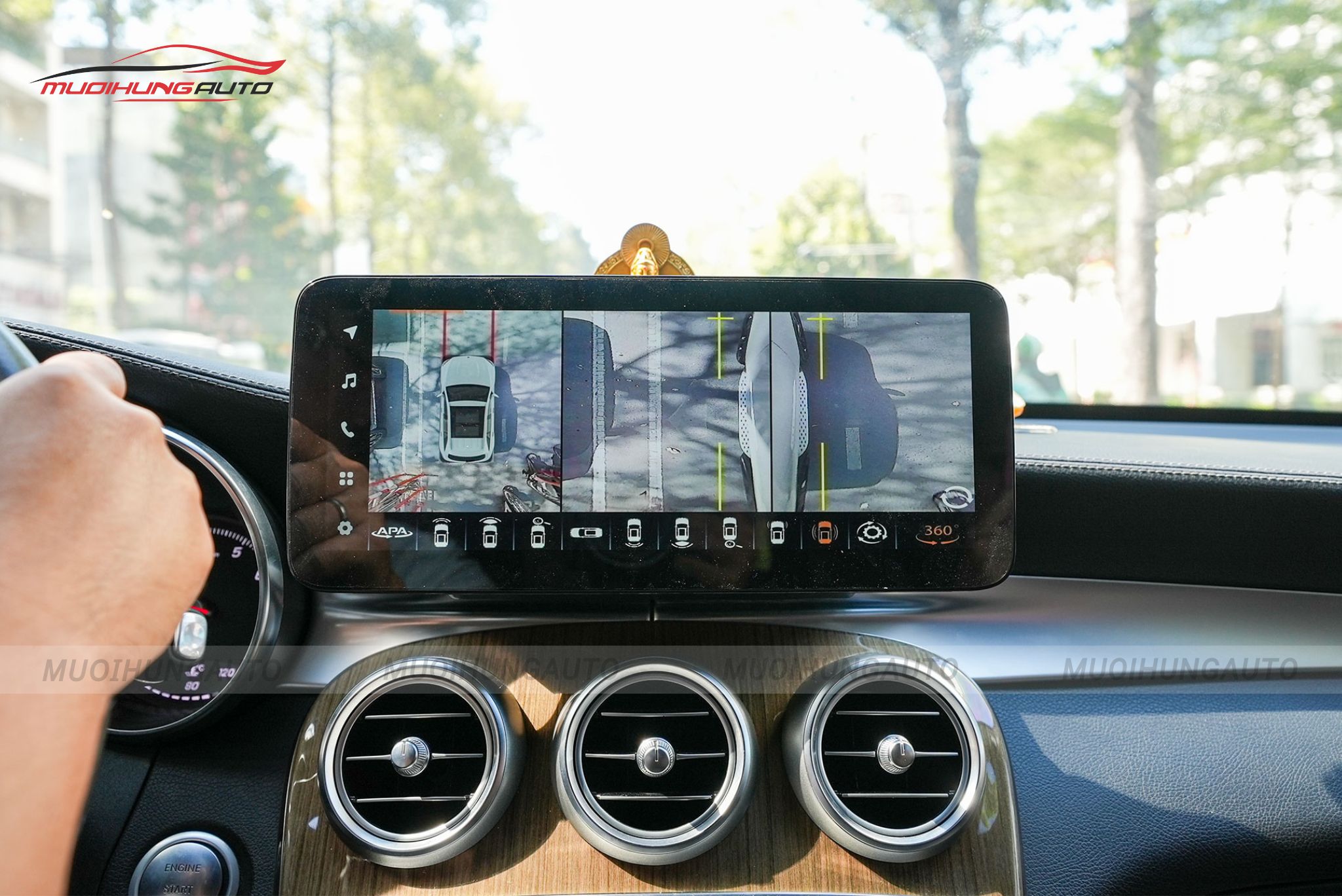 Camera 360 độ cho ô tô Mercedes GLC200 2017