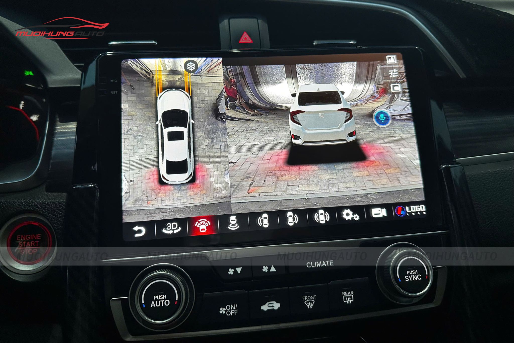 Camera 360 độ cho xe Honda Civic 2020