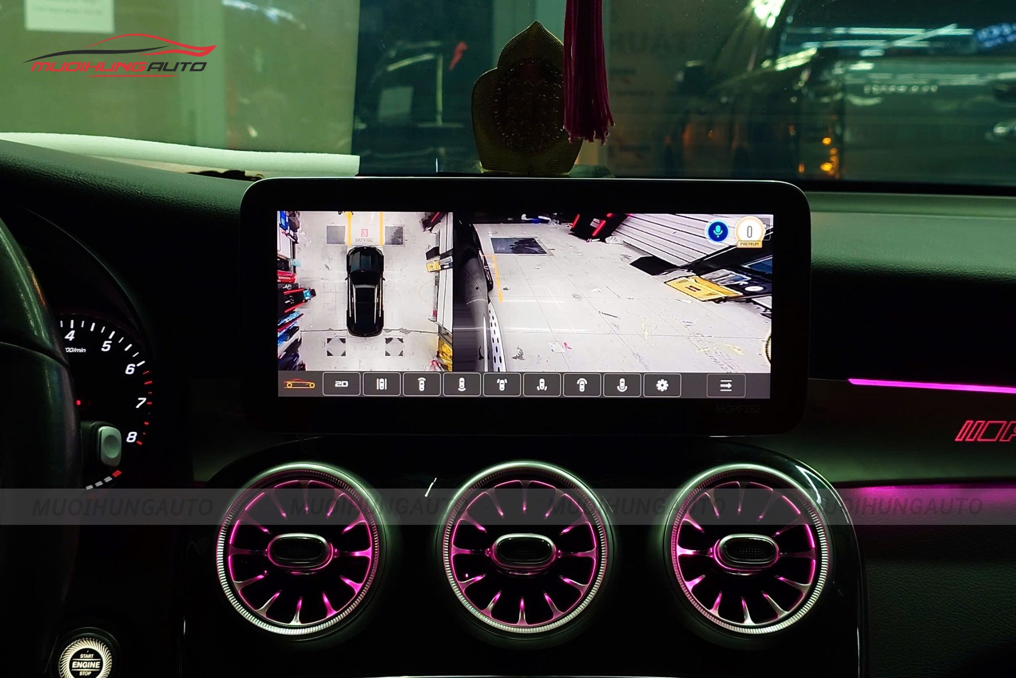 Camera 360 độ cho xe Mercedes GLC200 2020