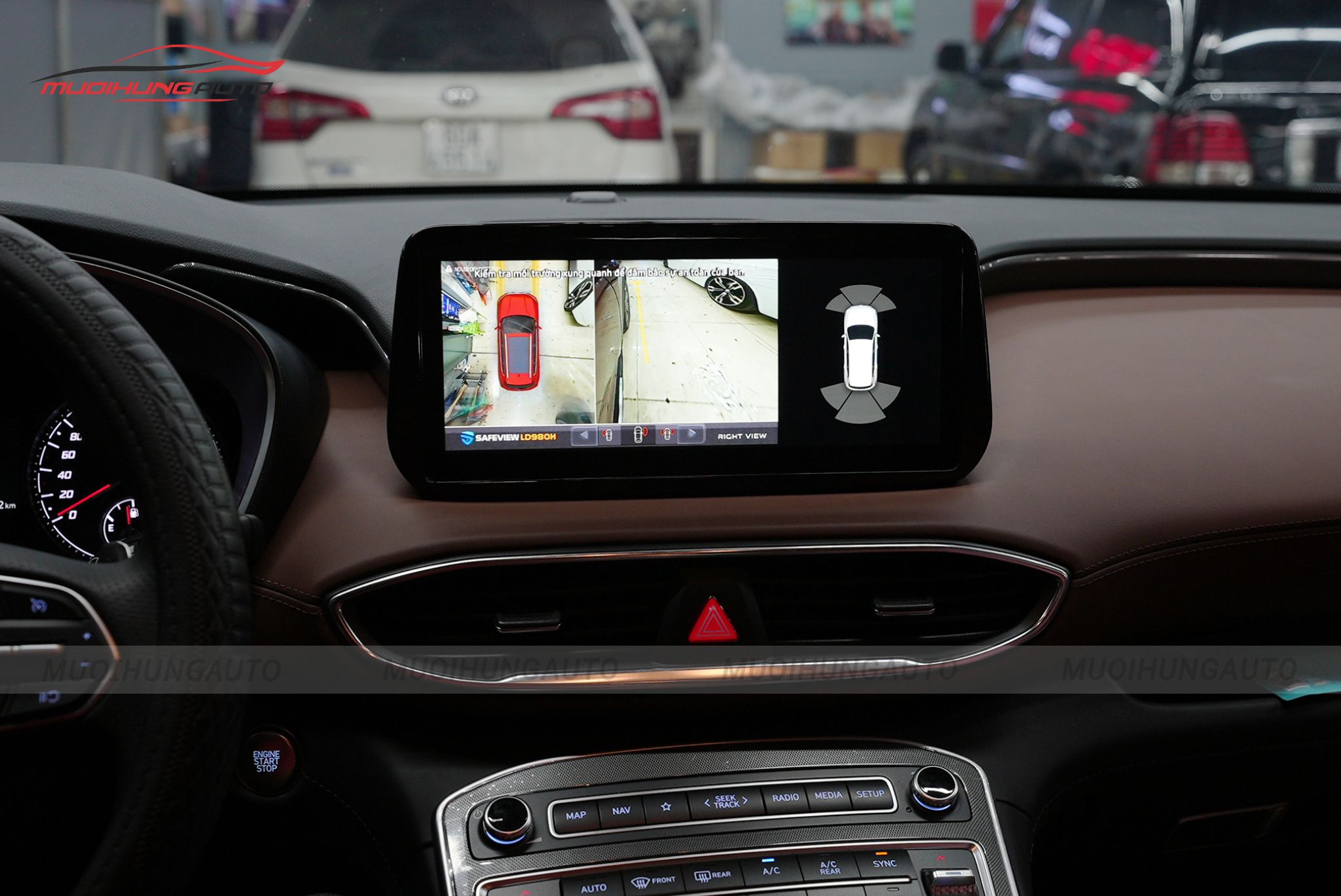 Camera 360 độ xe Hyundai Santafe