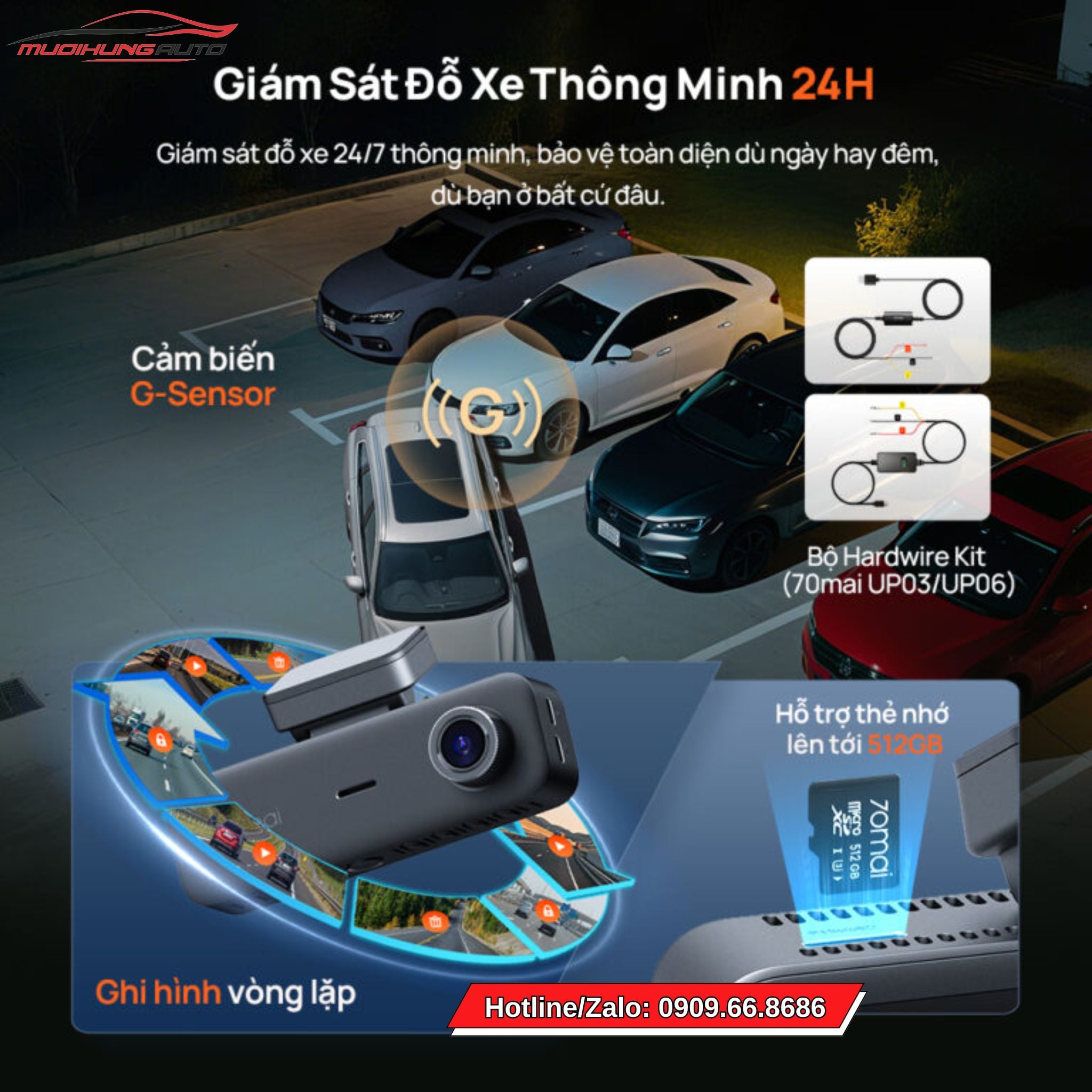 Camera hành trình ô tô Xiaomi 70mai T400