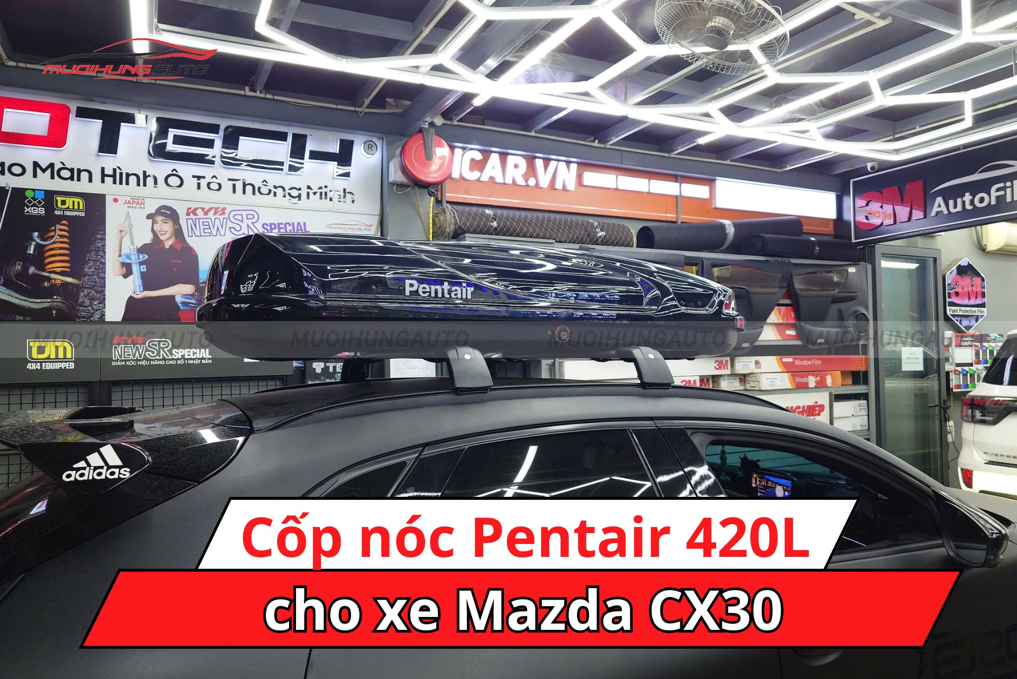 Cốp để đồ nóc xe Pentair 420L cho xe Mazda CX30