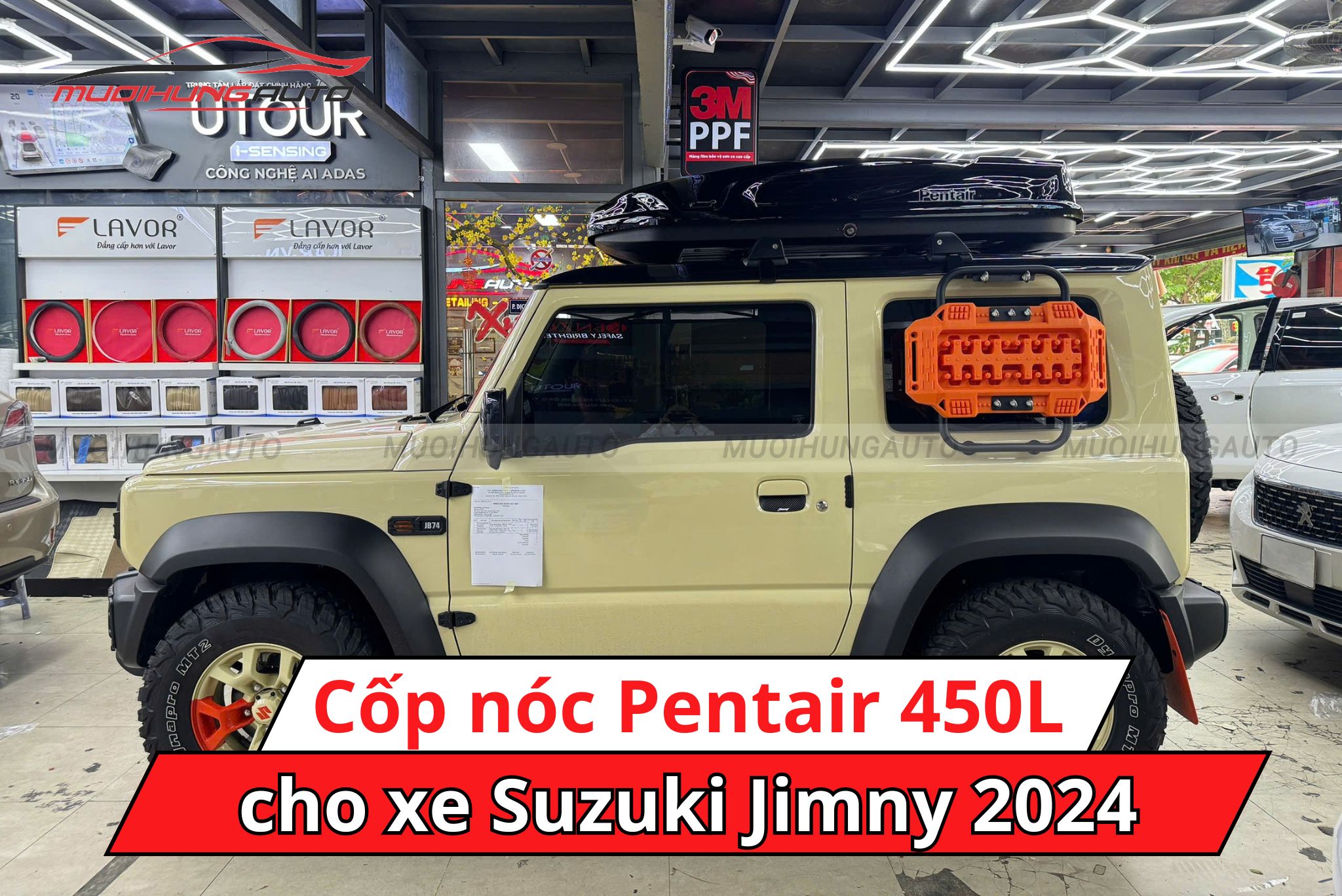 Cốp nóc Pentair 450L cho xe Suzuki Jimny 2024