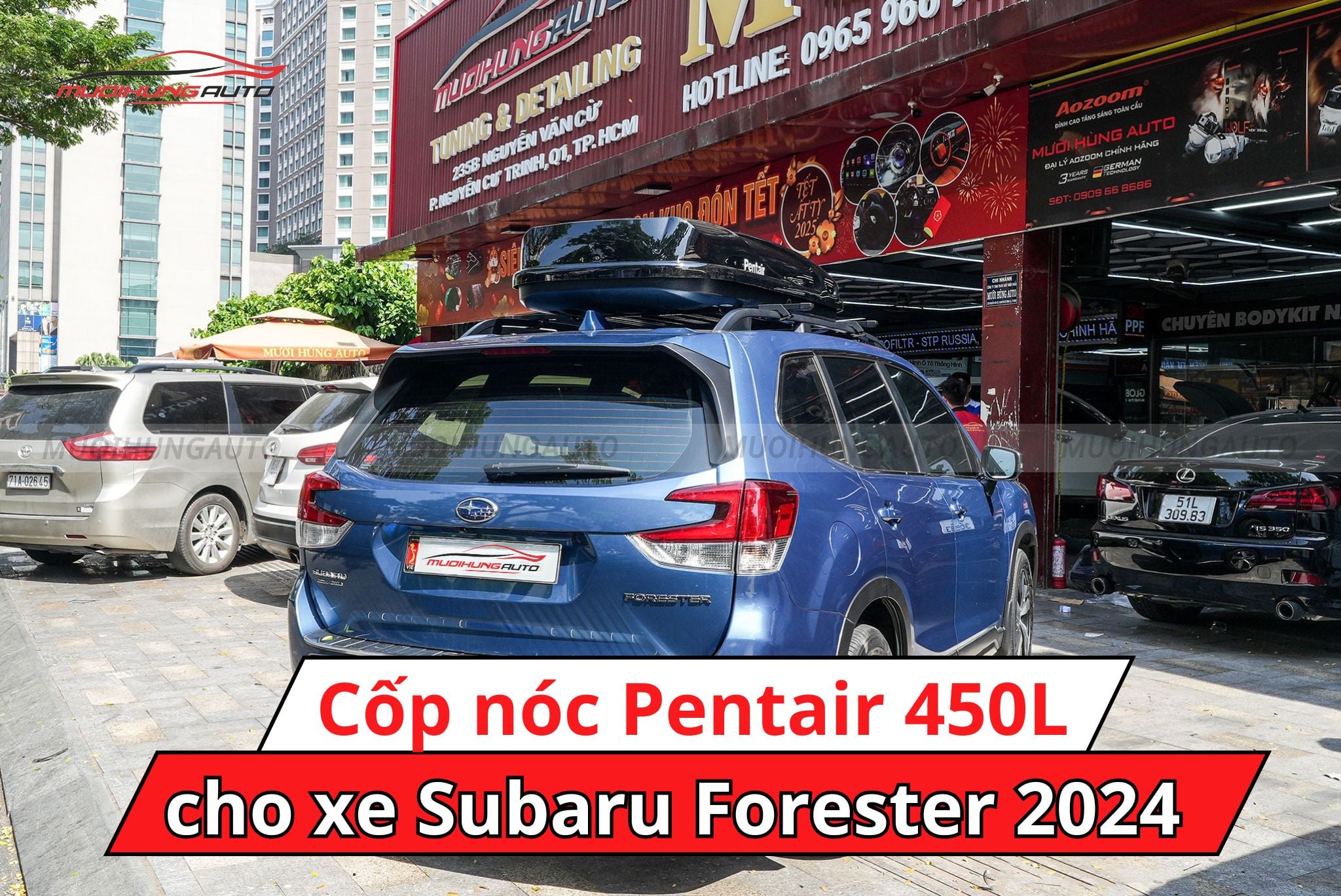 Cốp nóc Pentair 450L Subaru Forester 2024