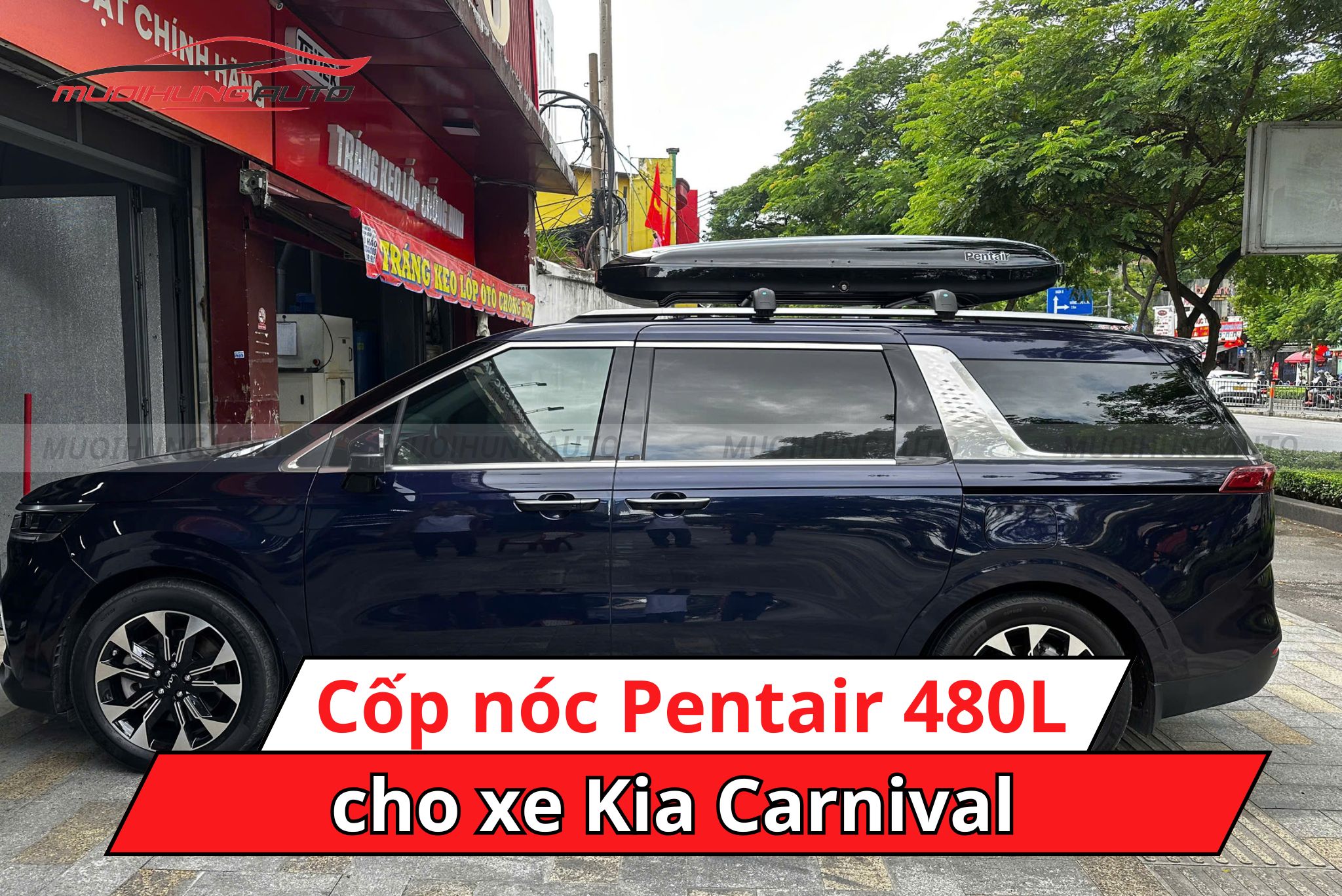 Cốp nóc Pentair 480L cho xe Kia Carnival