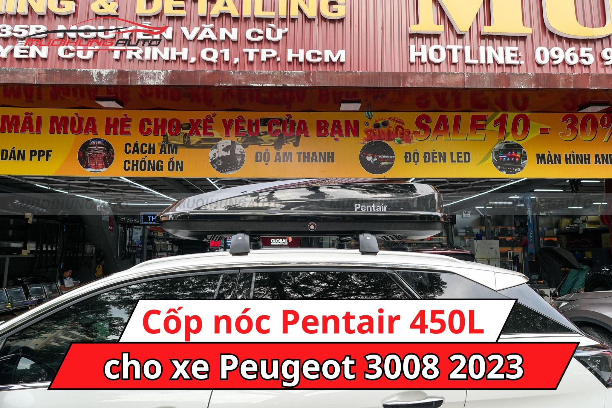 Cốp nóc phi thuyền Pentair 450L cho Peugeot 3008 2023