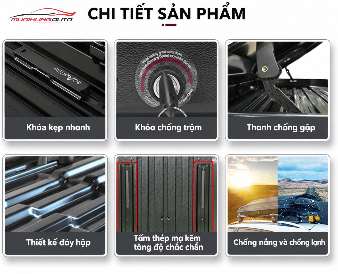 Cốp nóc phi thuyền xe ROAHTRIP XH140